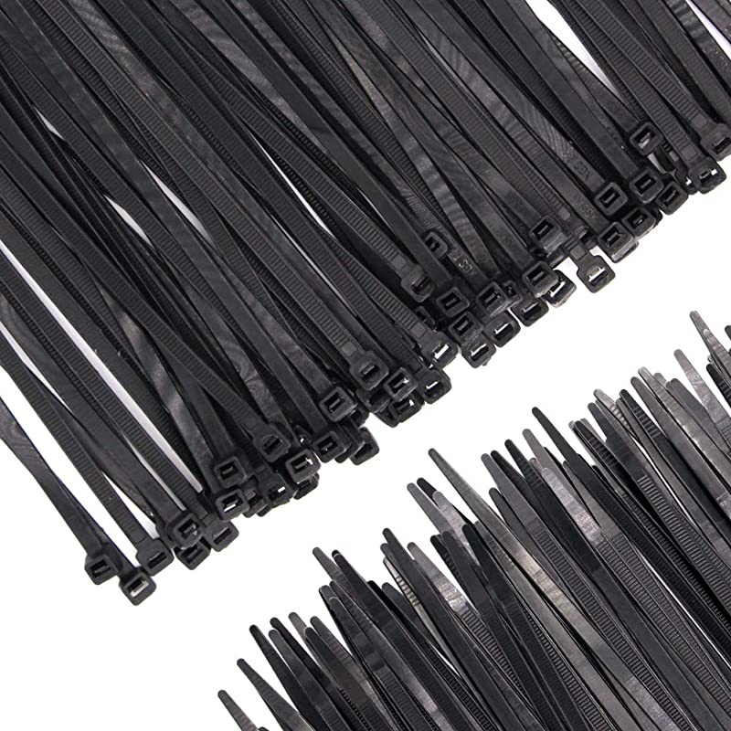 14 Inch Black Strong Cable Ties 100 Pack Upgrade Industrial UV Resistant Durable Life Zip Ties Heavy Duty Cable Management for Large Objects 50LBS Black Outdoor Use