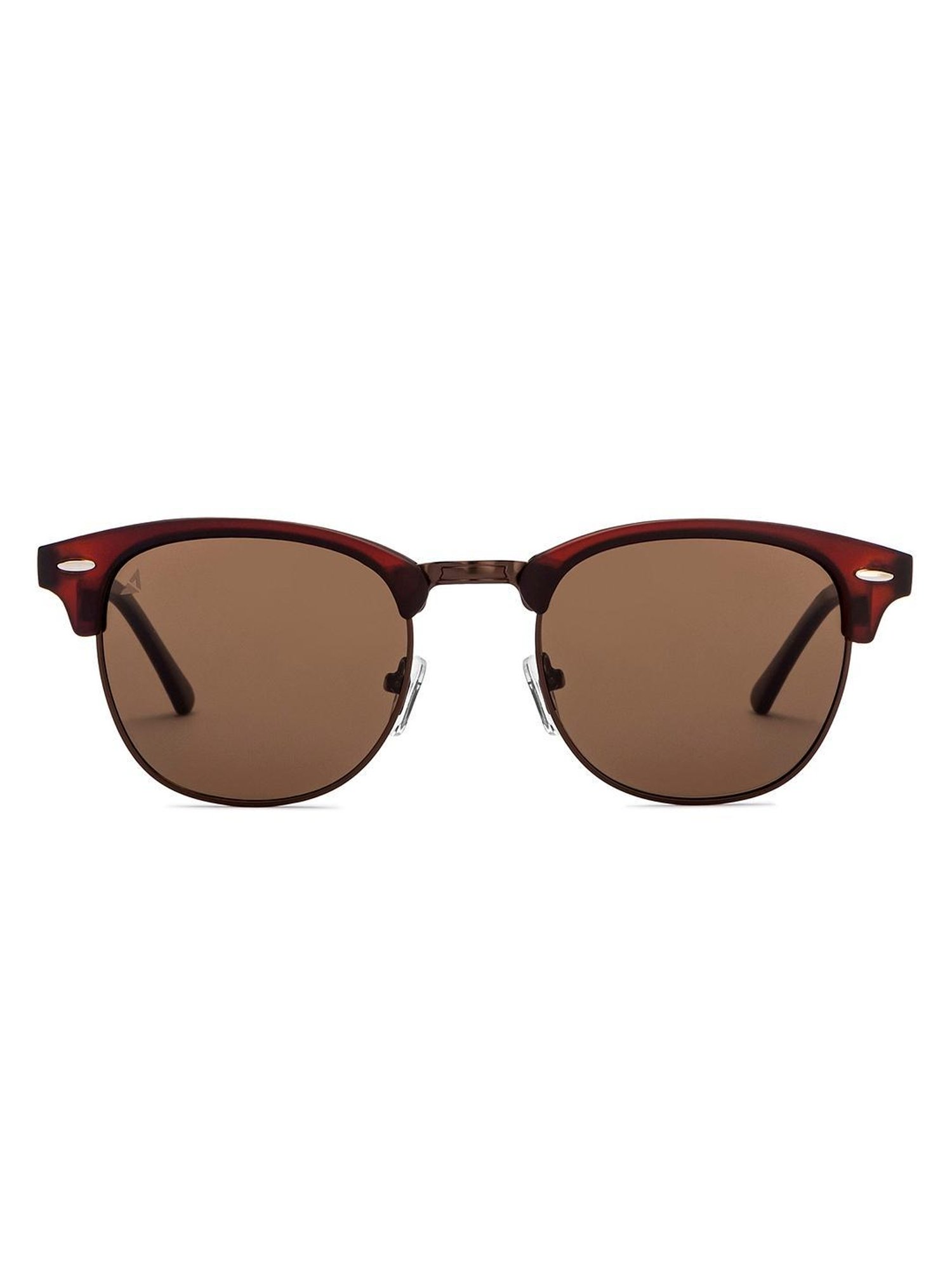 Vincent Chase Brown Clubmaster Polarised and UV Protected Lens Unisex Sunglasses