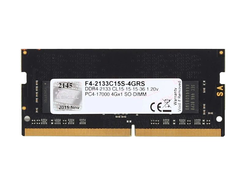 G.SKILL Ripjaws SO-DIMM 8GB 260-Pin DDR4 SO-DIMM DDR4 3200 (PC4 25600) Laptop Memory Model F4-3200C18S-8GRS