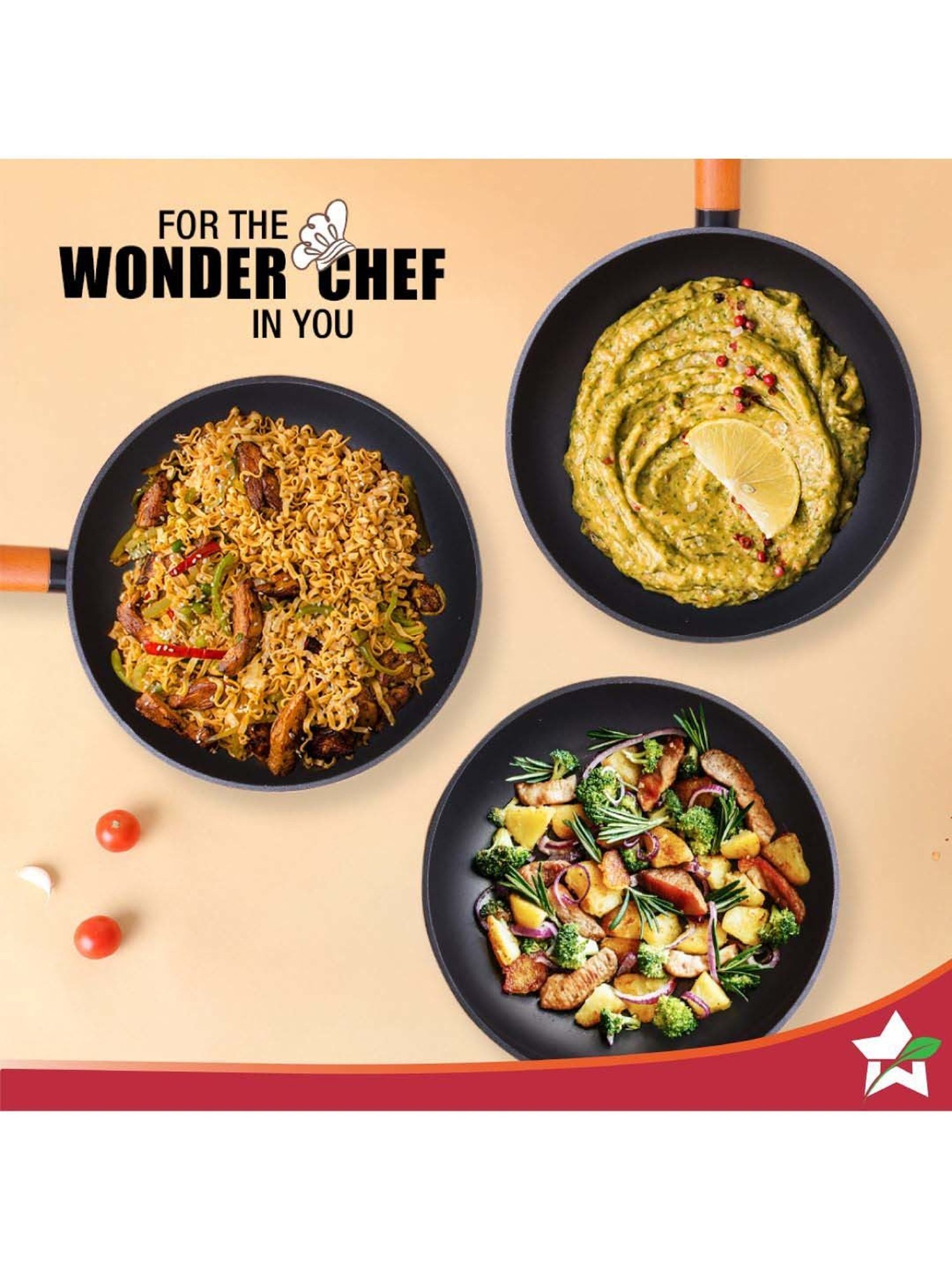 Wonderchef Caesar Forged Virgin Grey Aluminium 20cm Fry Pan