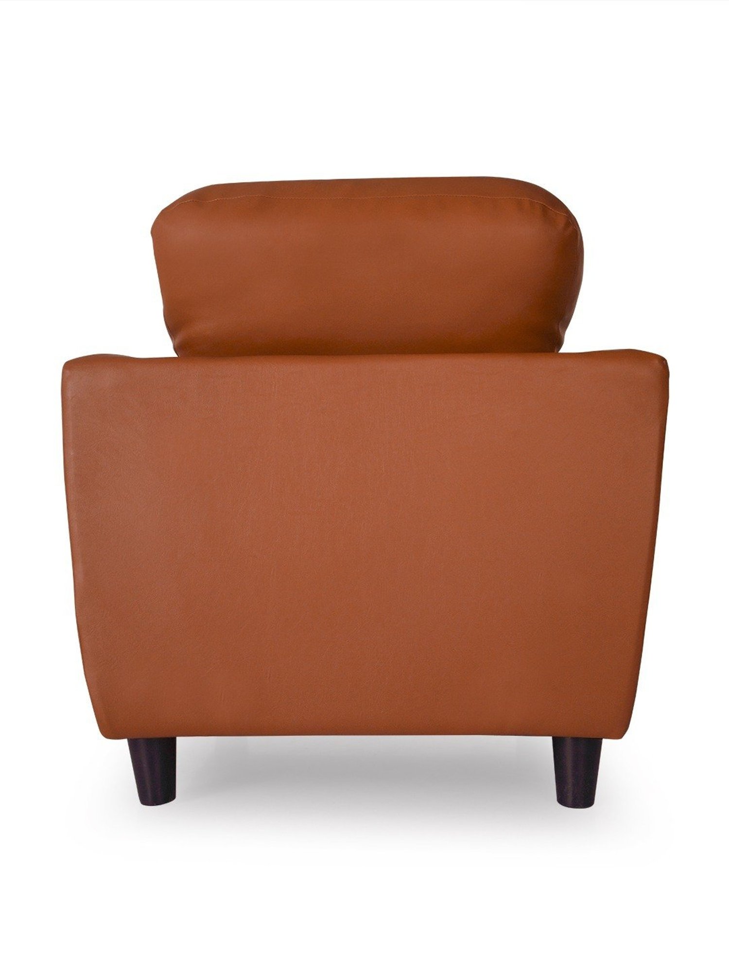 Durian Nadia Modern Cinnamon Brown Premium Leatherette 1 Seater Sofa