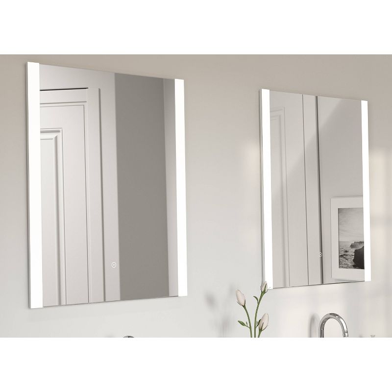 24"x30" Premium Lumen Single Frameless Fixed Color Temp LED Wall Mirror with Anti Fog Glass - Tosca