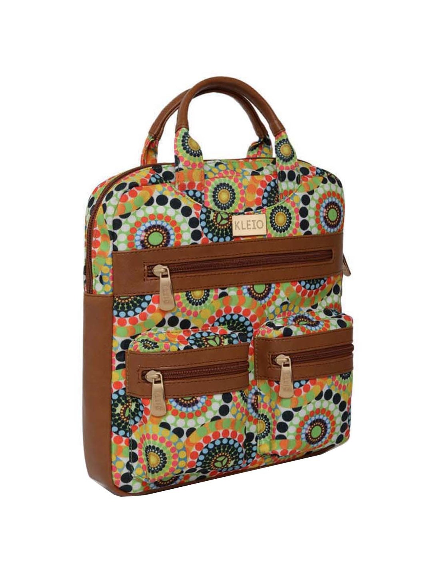 KLEIO Canvas Multicolor Medium Convertible Backpack