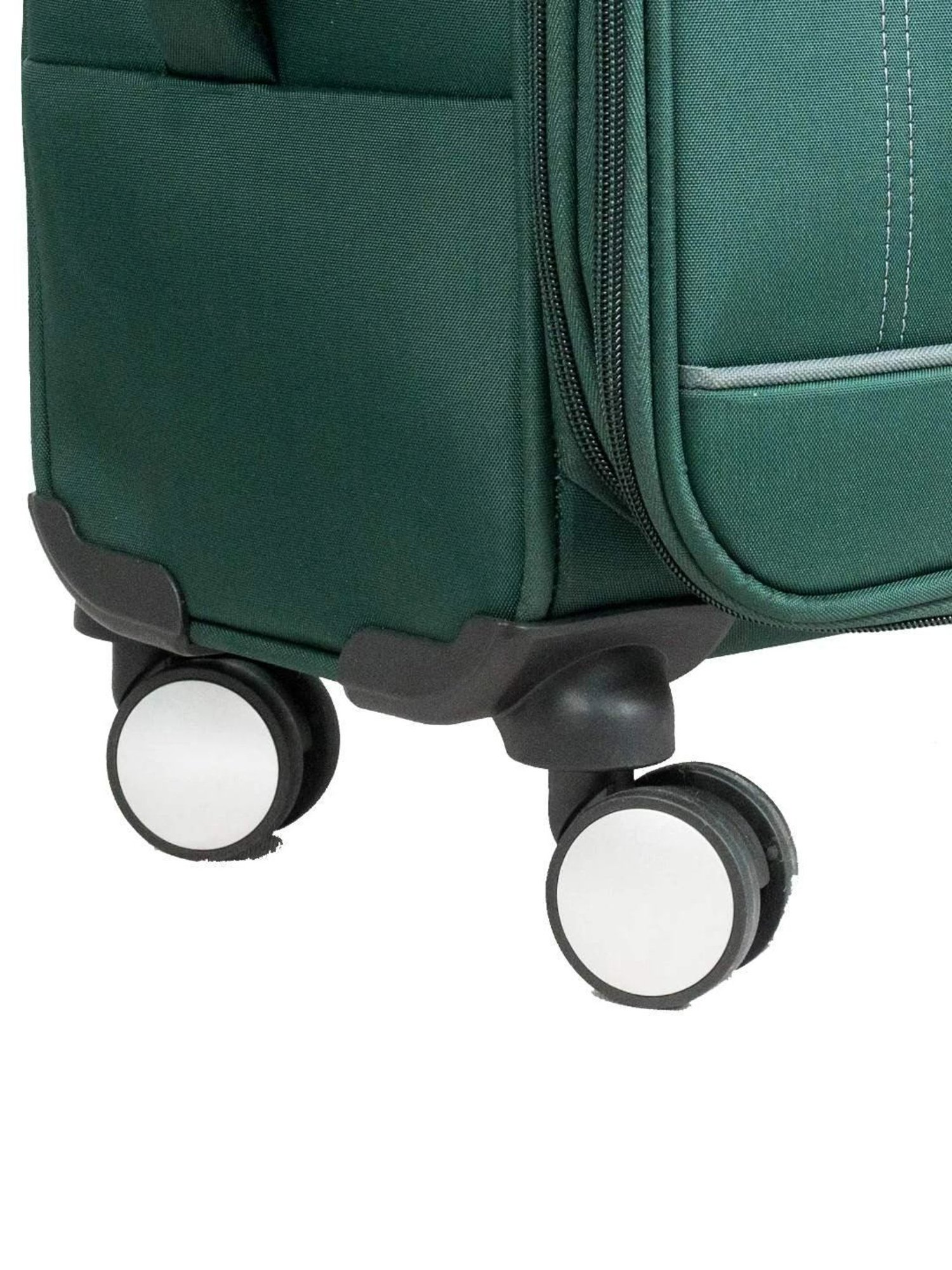 Carriall Green 4 Wheel Small Soft Cabin Trolley - 49.5 cm