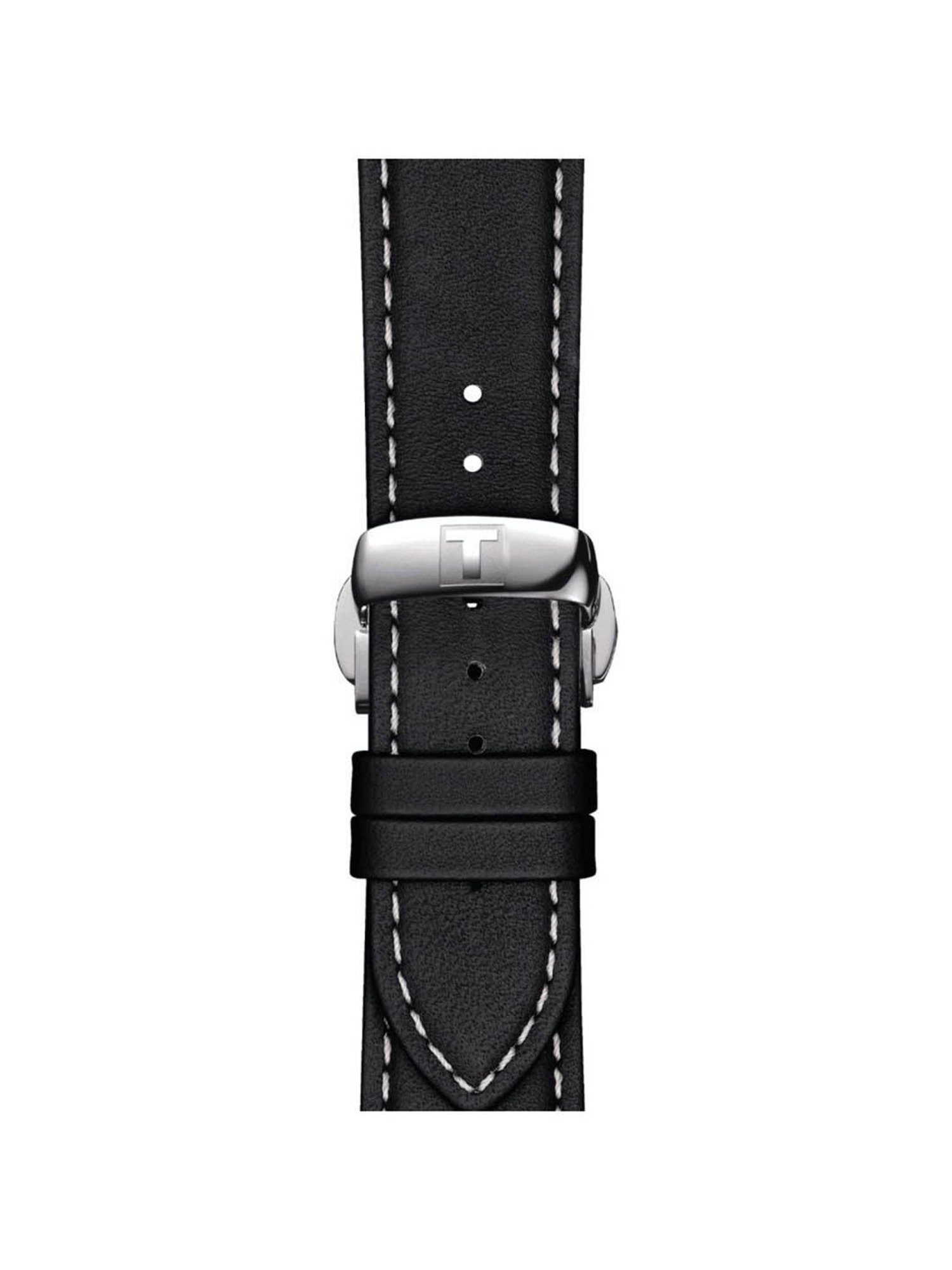 TISSOT Official T852044599 Black Leather Watch Strap Lugs 21 mm