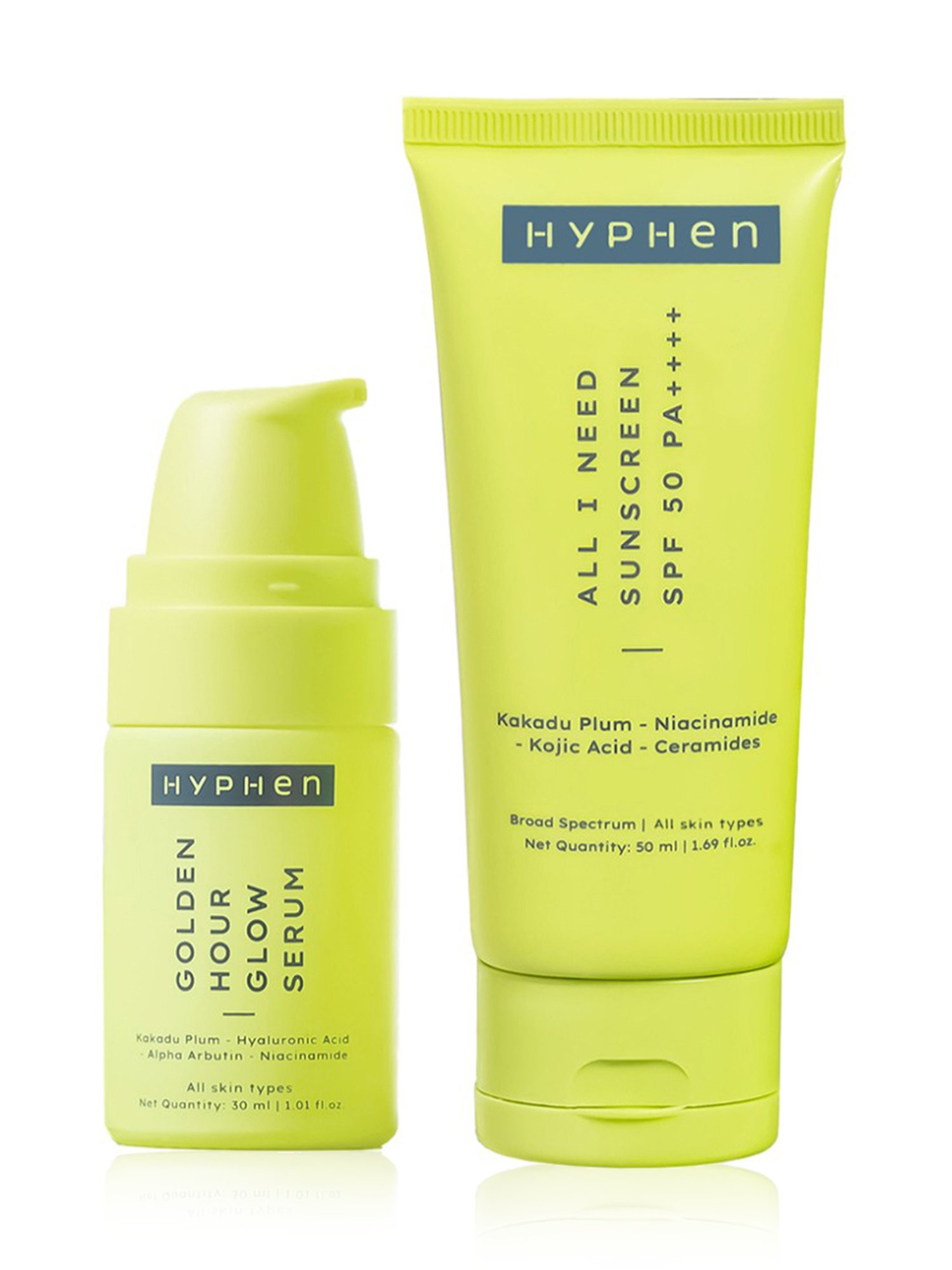 Hyphen Golden Hour Glow Serum & All I Need Sunscreen SPF 50 PA++++ Combo