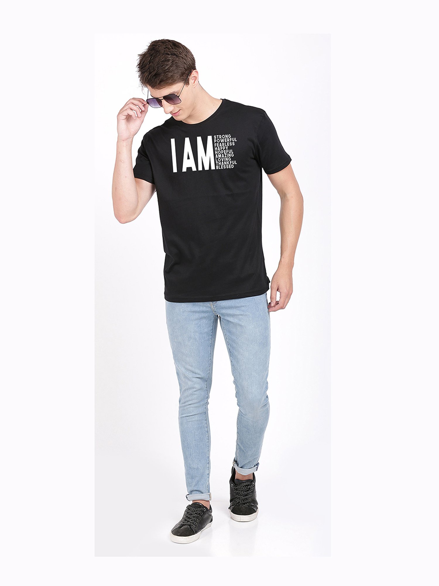 Sweet Dreams Dark Grey Regular Fit Crew T-Shirt