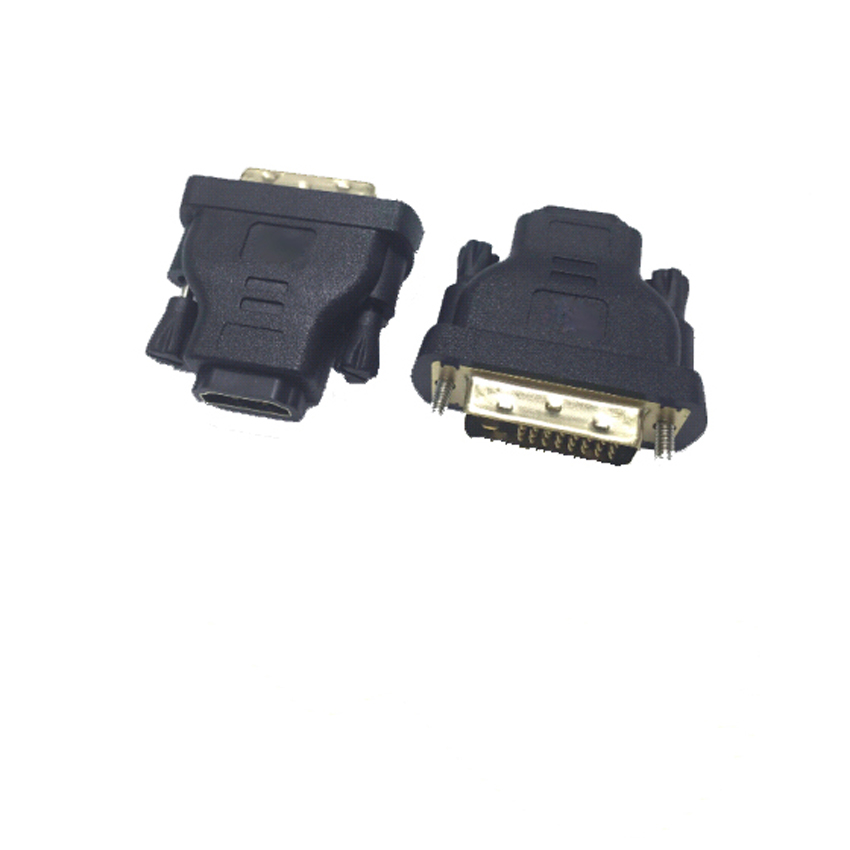 DVI Female to HDMI Male Adatper,HDMI Male to Dual Link DVI-I(24+5) Female Digital Video Adatper, Gold Plated, M-F