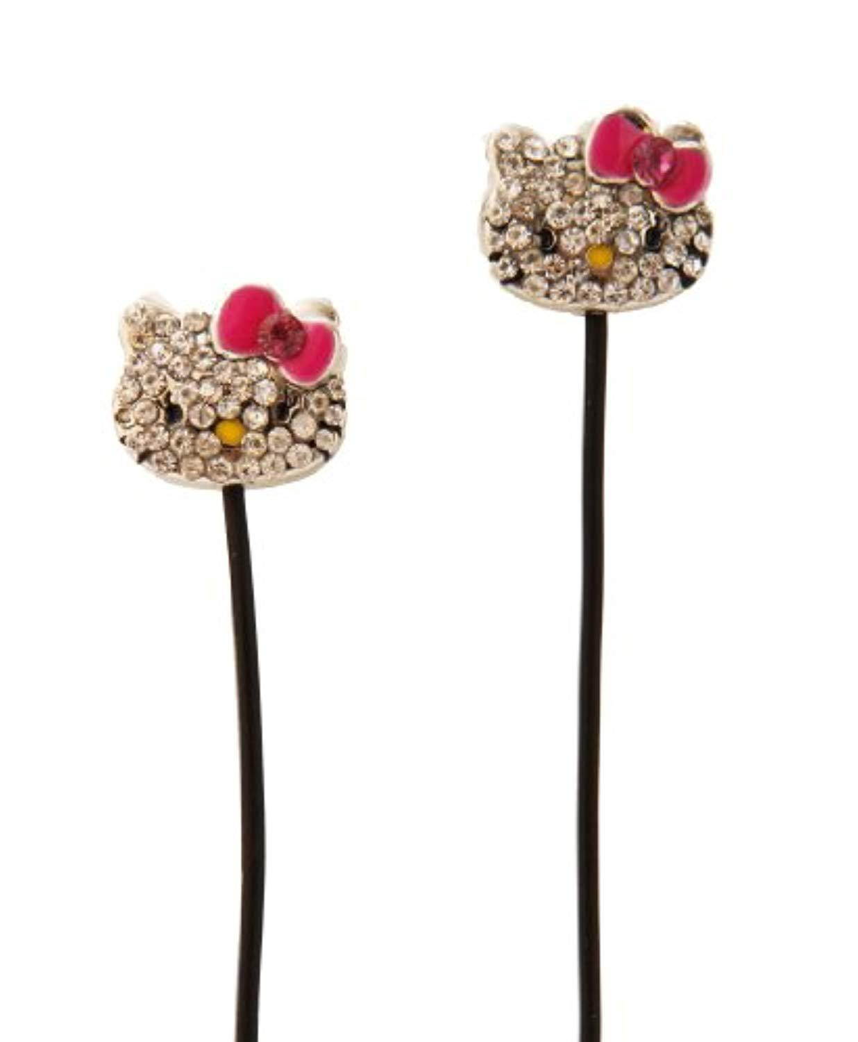 hello kitty hkblgsht kiss ear buds with bling hkblgsht