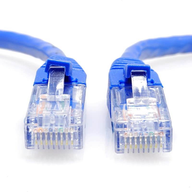 Gold Plated 50FT CAT5 CAT5e RJ45 Patch ETHERNET Network Cable 50 FT for PC Mac Laptop PS2 PS3 Xbox and Xbox 360 to Hook up on high Speed Internet from DSL or Cable Internet