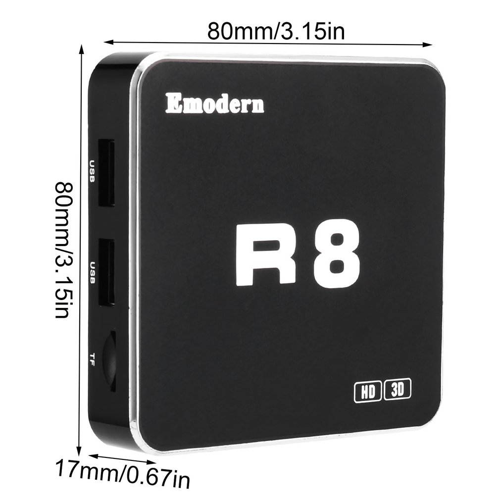 R8 4K HD Network Set-Top Box with Bluetooth-Real 5G-4+64G - Support Ethernet HDMI-compatible Cable AV,US Standard