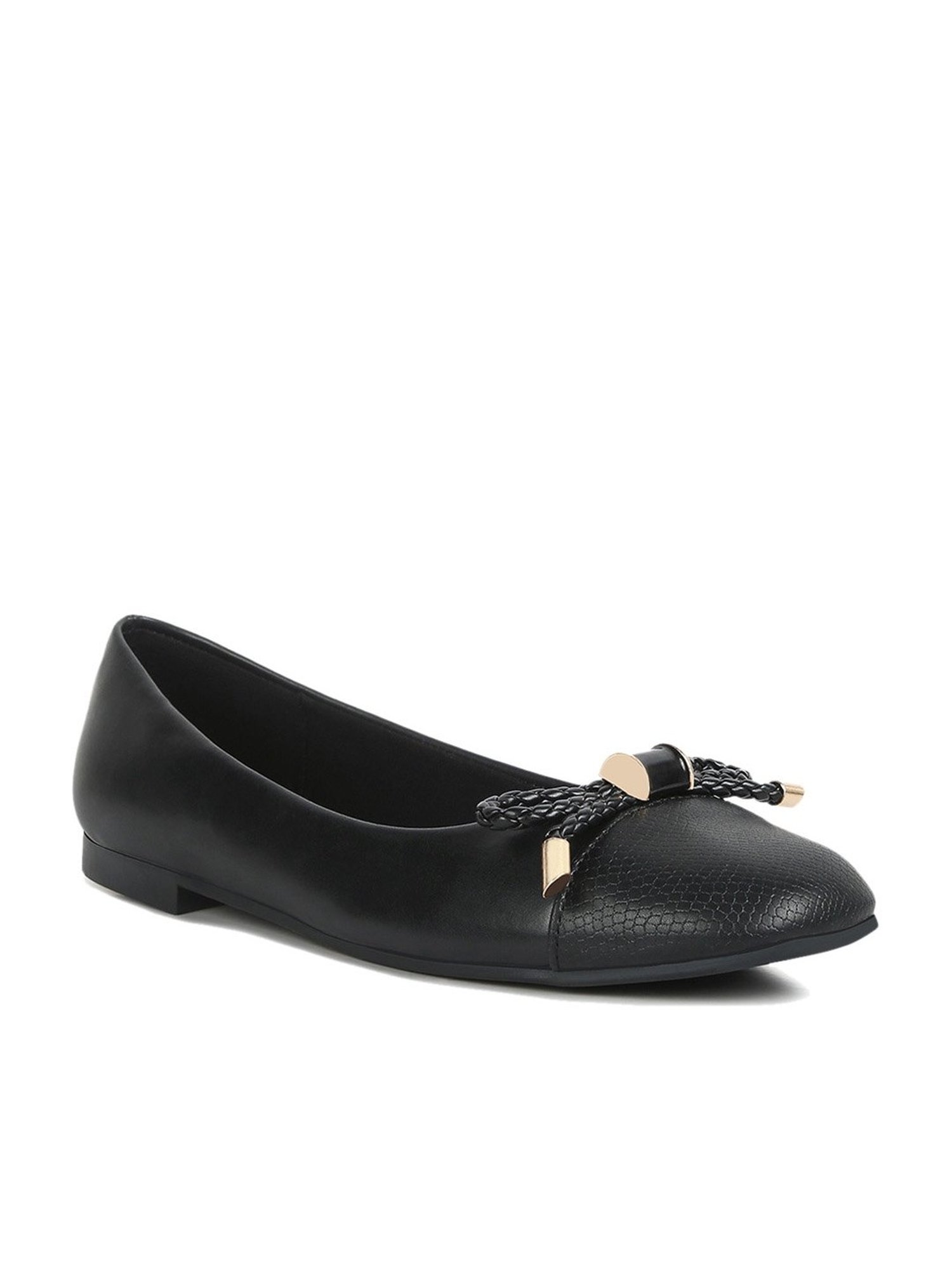 London Rag Women's Black Flat Ballets