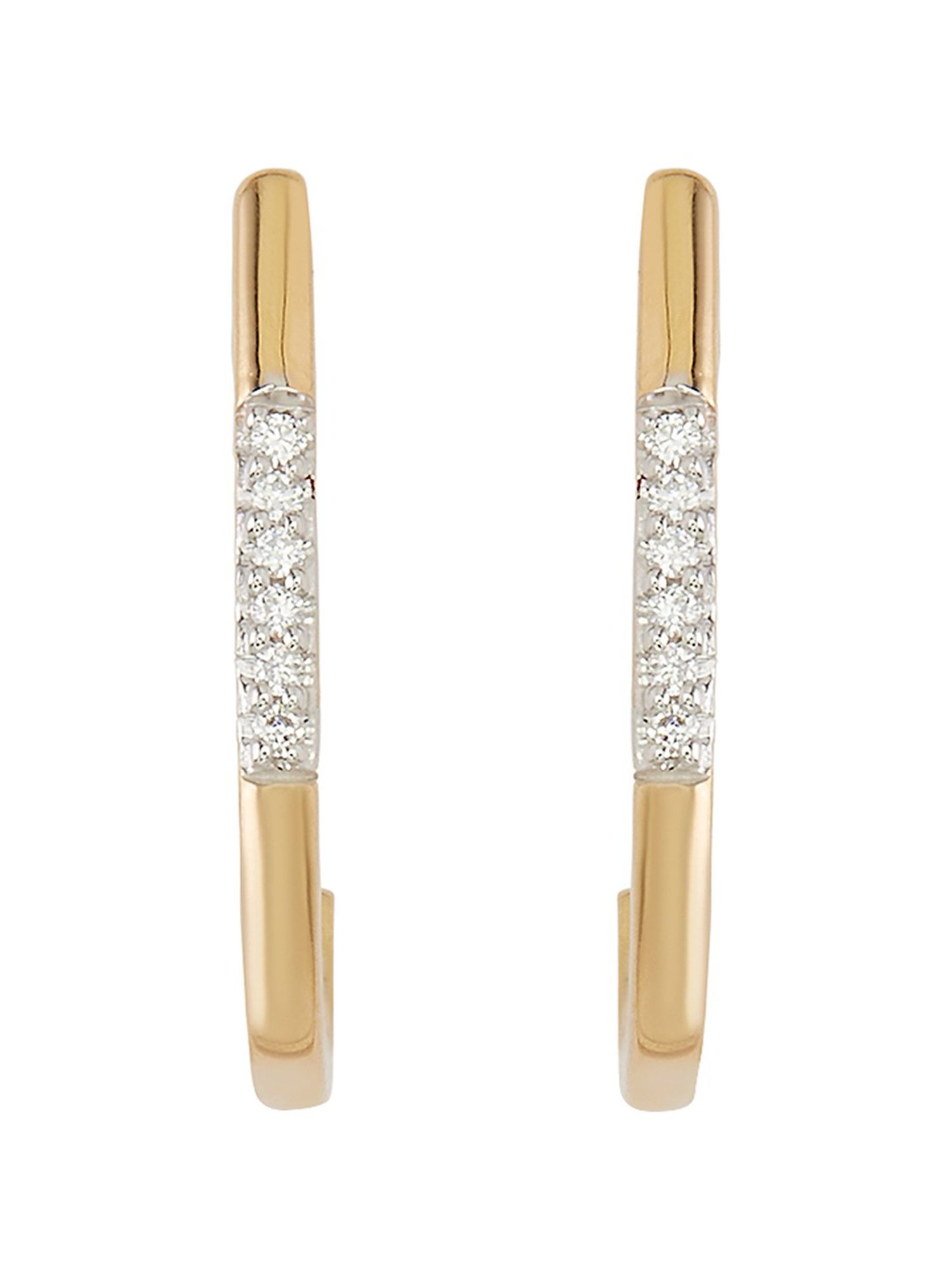 Waman Hari Pethe Jewellers 18k Gold & Diamond Earrings