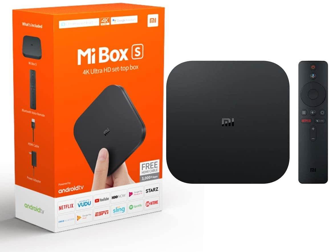Mi Xiaomi MDZ-22-AB Mi Box S 4K HDR Android TV with Google Assistant Remote Streaming Media Player