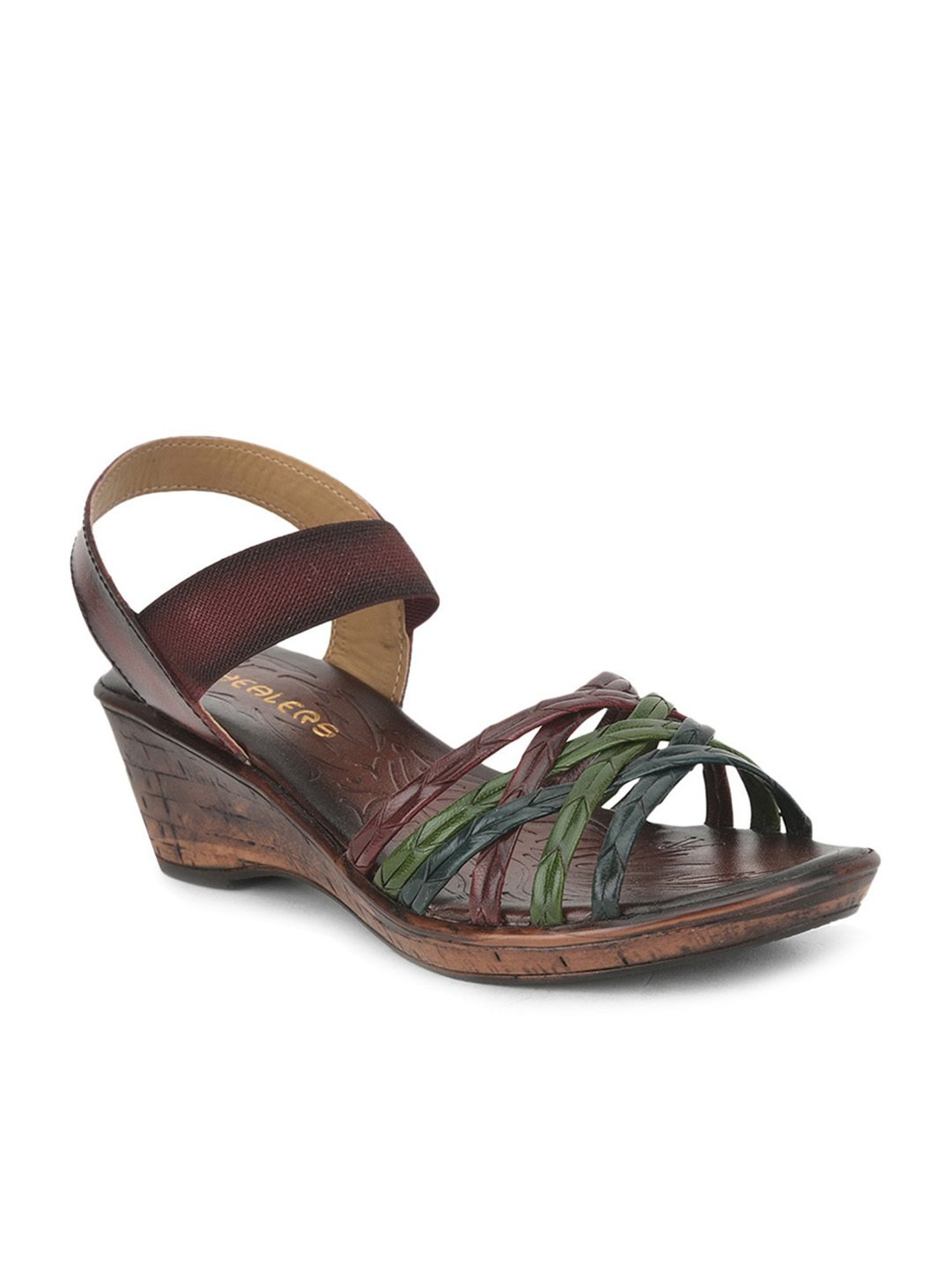 Healers by Liberty Women's TLO-15 Multicolor Ankle Strap Wedges