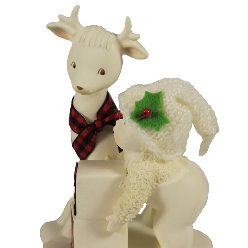 Dept 56 Snowbabies 5.0" Warm Woolen Mittens Reindeer Christmas  -  Decorative Figurines