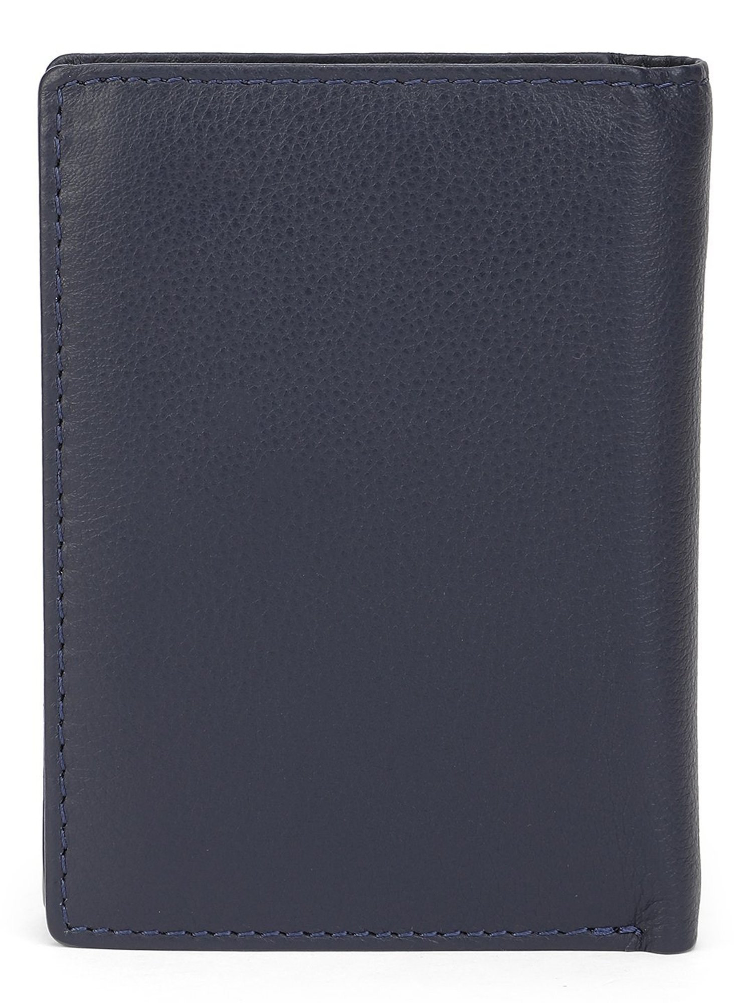 PERQUISITE Navy Casual Leather Bi-Fold Wallet for men
