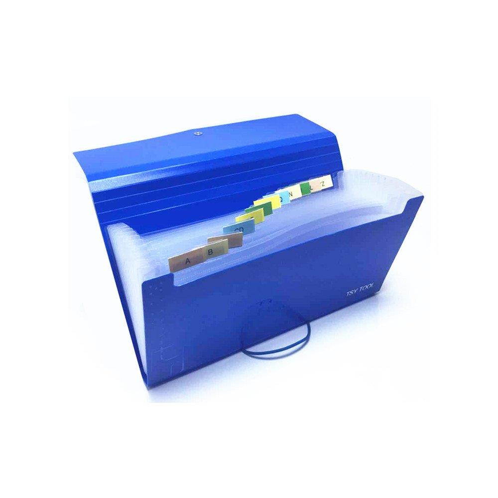 Pack of 4 Expandable File Folder,10"x5.5" Portable Accordion Document Pocket, Office Desk Organizer-13 Pockets,for Receipts, Coupons and Tickets, Check Size Water Resistant-Assorted Color