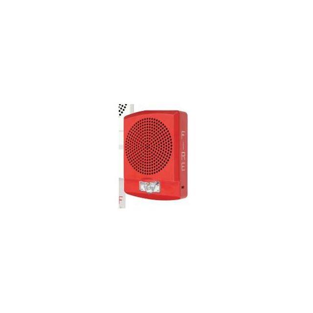 LED 2W HF SPKR STR,SQ,WALL,24VDC,110CD,RD