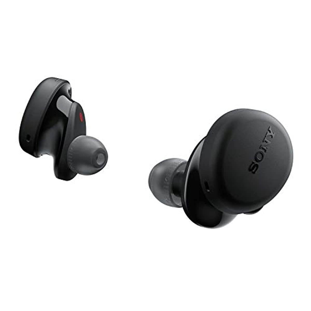 Sony WF-XB700 True Wireless Earbuds with Extra BASS (Black) with Knox Gear Earphone Case for Sony WF-SP800 and WF-XB700 True Wireless Earbuds Bundle (2 Items)