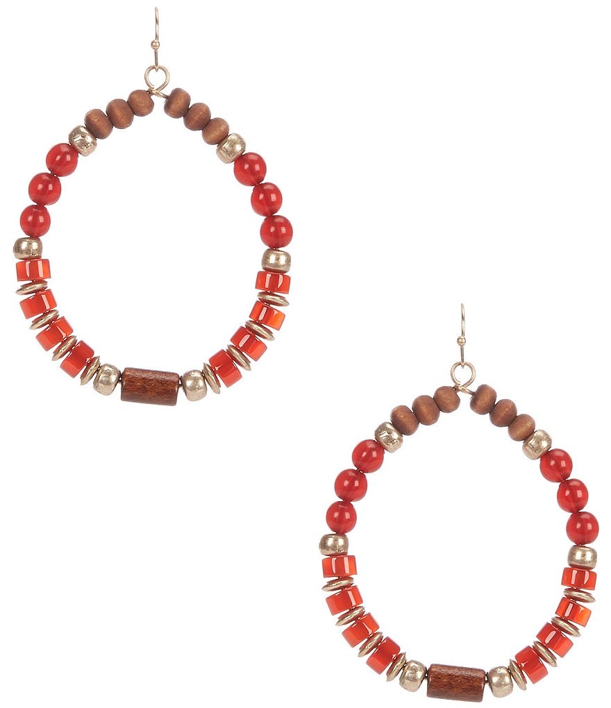 Southern Living Beaded Hoop Earrings