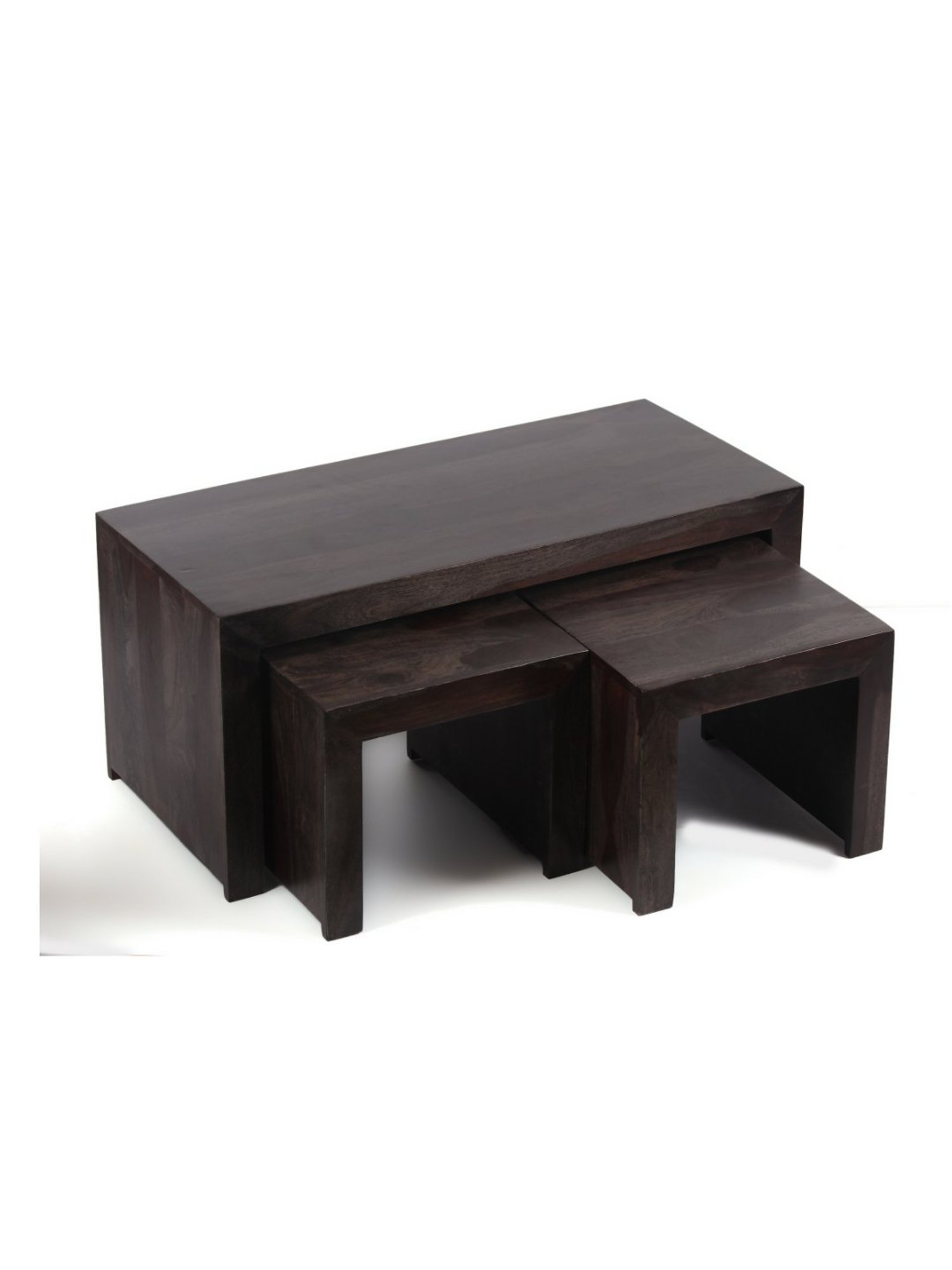 Ikiriya Kassel Dark Brown Wood Coffee Table Mahogany Finish