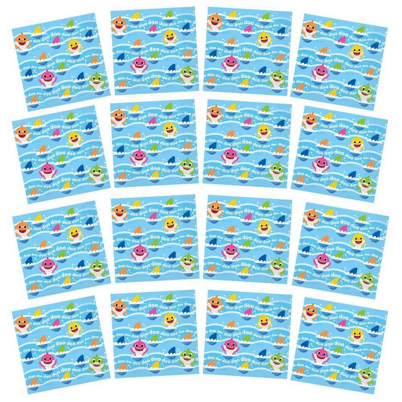 Baby Shark 16ct Disposable Lunch Napkins