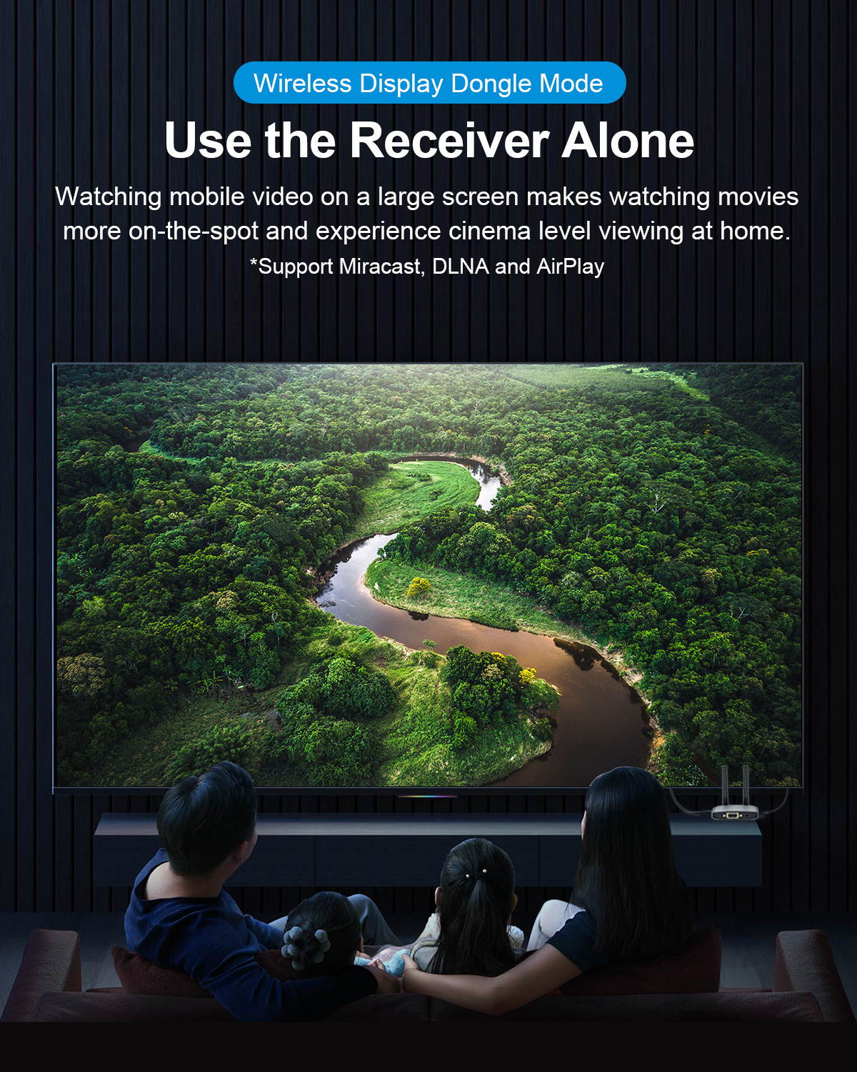 Hagibis Wireless HDMI Transmitter & Receiver Extender Kit, Full HD 1080P@60Hz 5GHz 164ft Wireless Display Dongle, Plug and Play for Streaming, Laptops, PC, Media, PS4/5 (Kits)