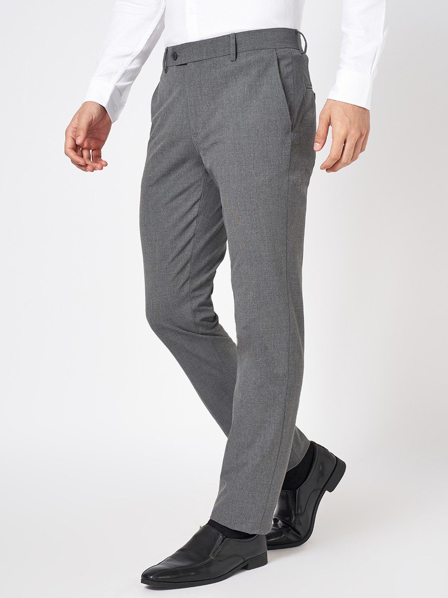 Arrow Navy Regular Fit Trousers