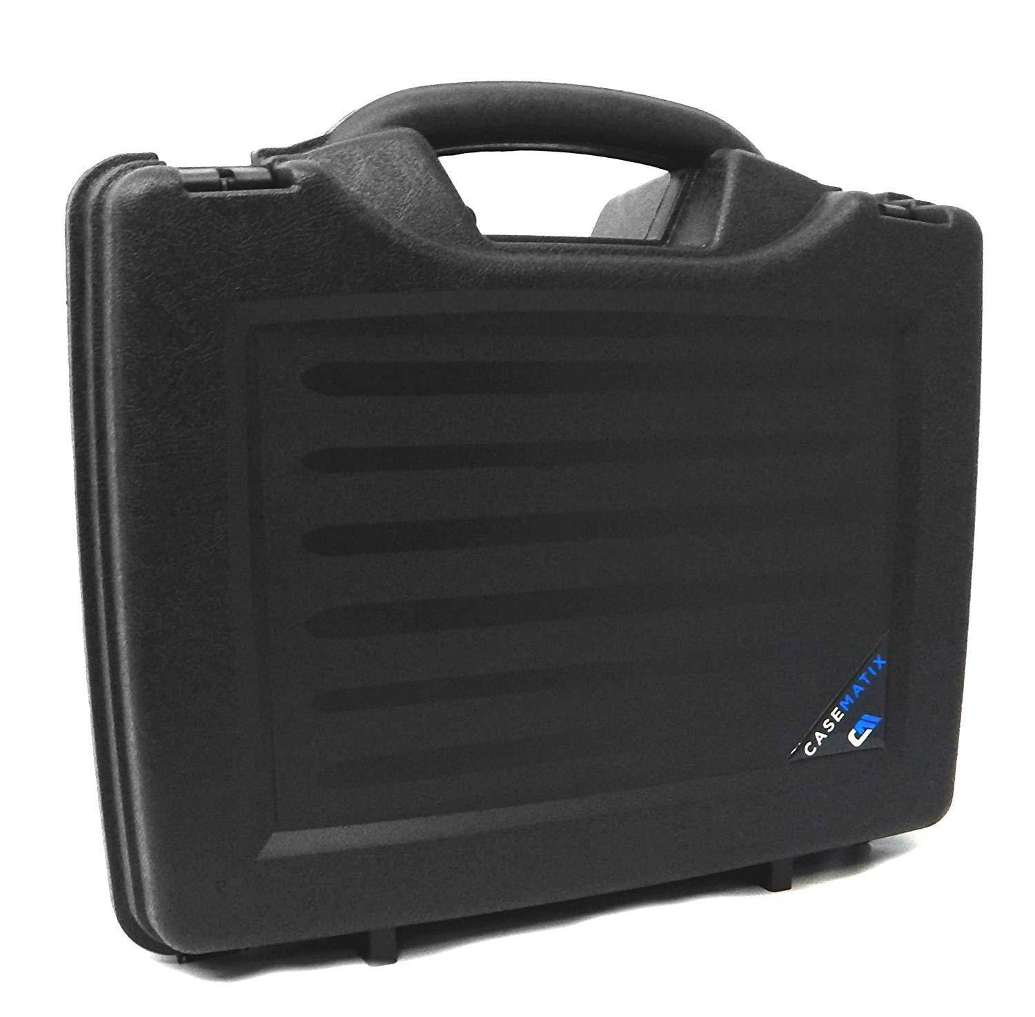 Casematix Portable Printer Carry Case Designed for HP Officejet 200 Wireless Mobile Printer , HP 62 Ink Cartridge and Cables - Also fits Older HP Officejet 150 and 100