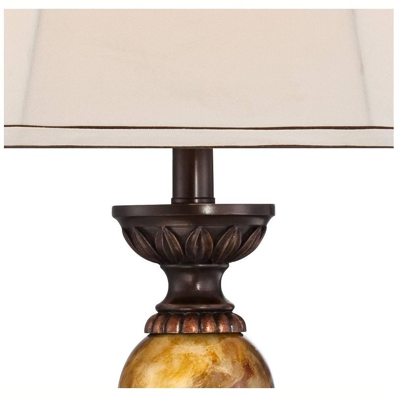 Kathy Ireland Mulholland Marbleized Lamp with Table Top Dimmer