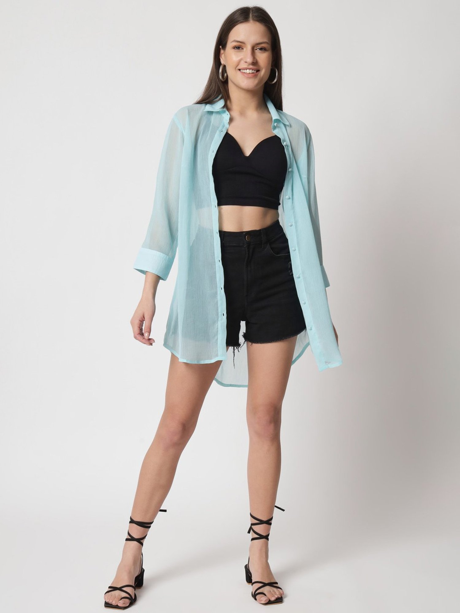 Anvi Be Yourself Turquoise Shirt