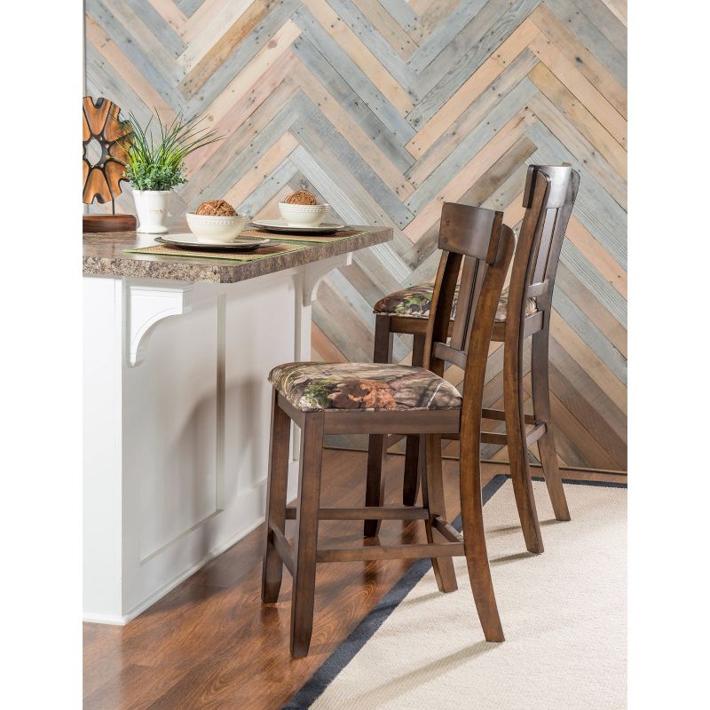 Mossy Oak Native Living Counter Height Barstool Dark Brown - Linon