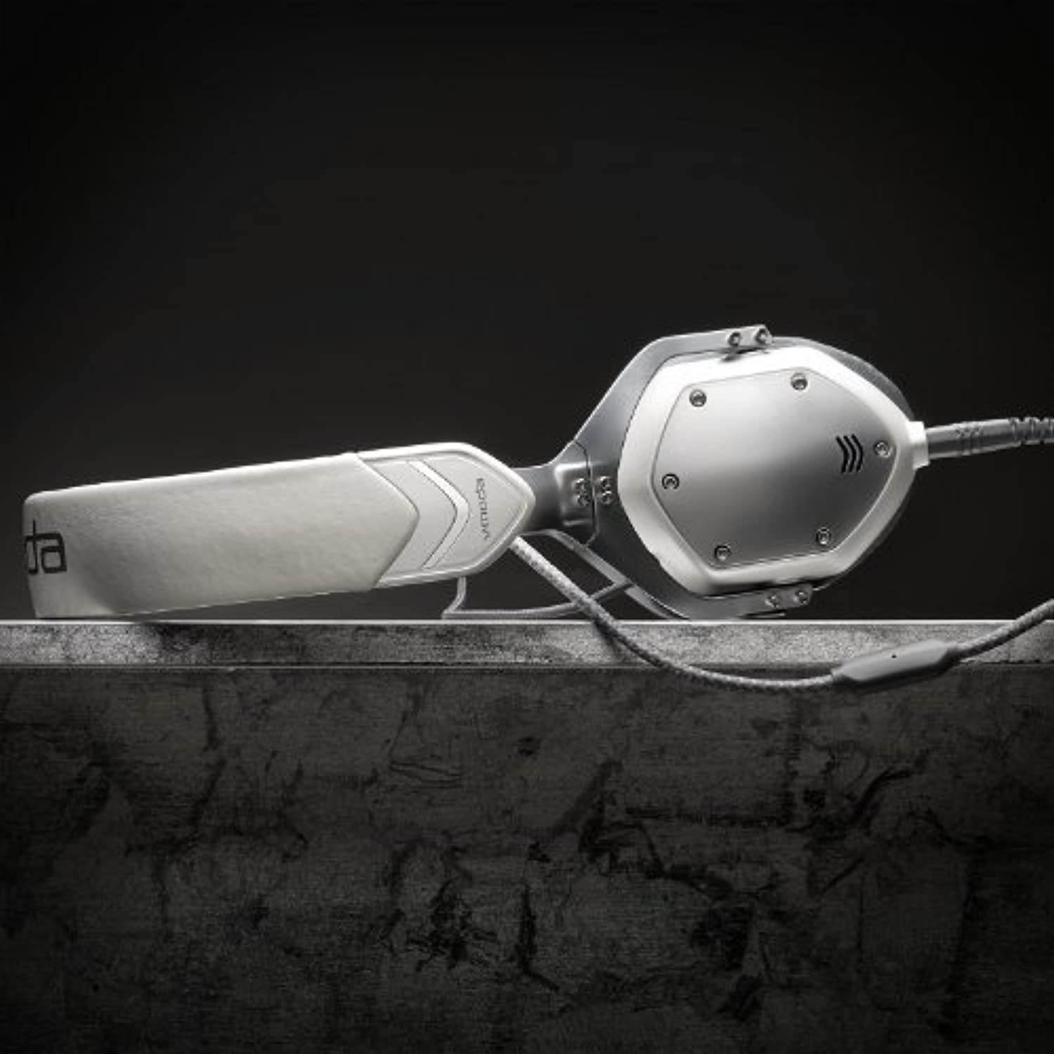 V-MODA XS On-Ear Folding Design Noise-Isolating Metal Headphone (White Silver) (XS-U-WSILVER)