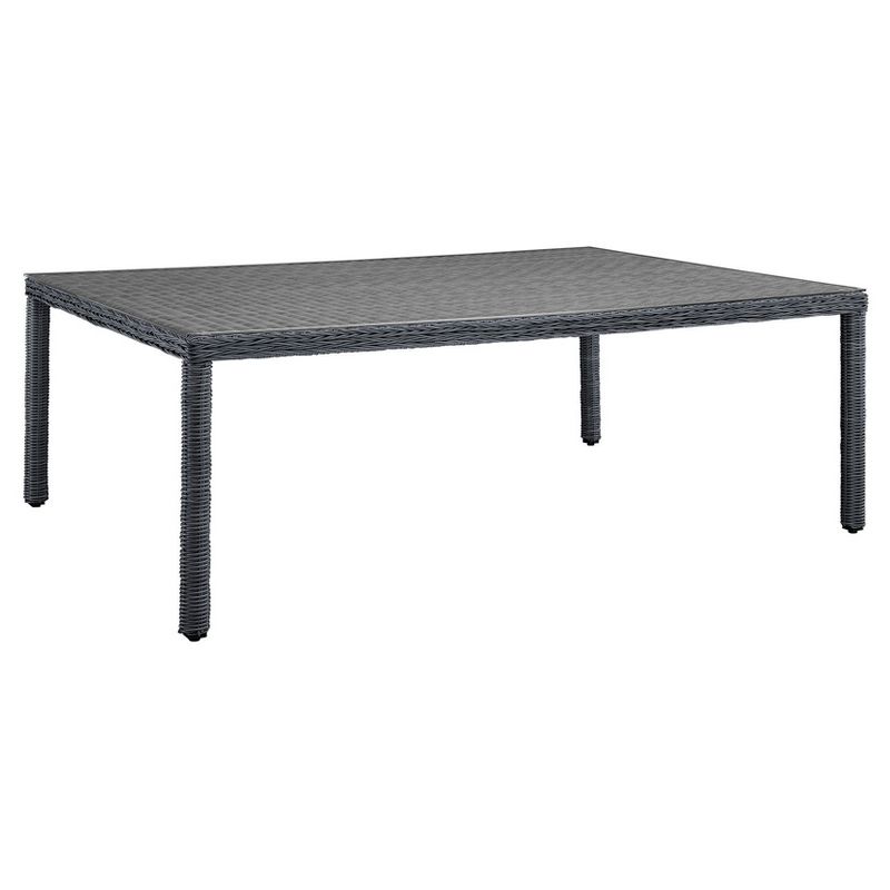 Renaissance Square Outdoor Patio Stacking Table - Gray - Vifah