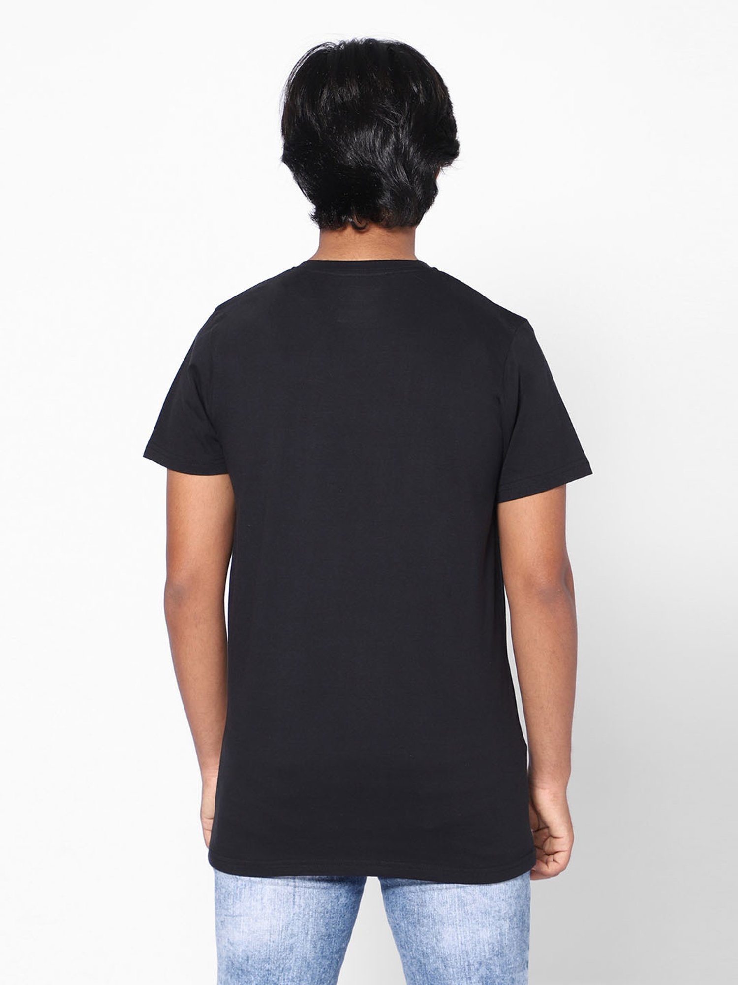 TeenTrums Boys Black Printed T-Shirt