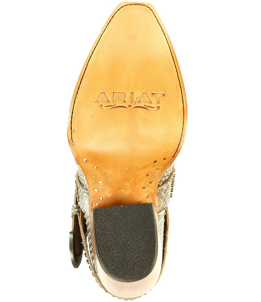 Ariat Dixon Rock N Roll Snake Print Leather Western Boots