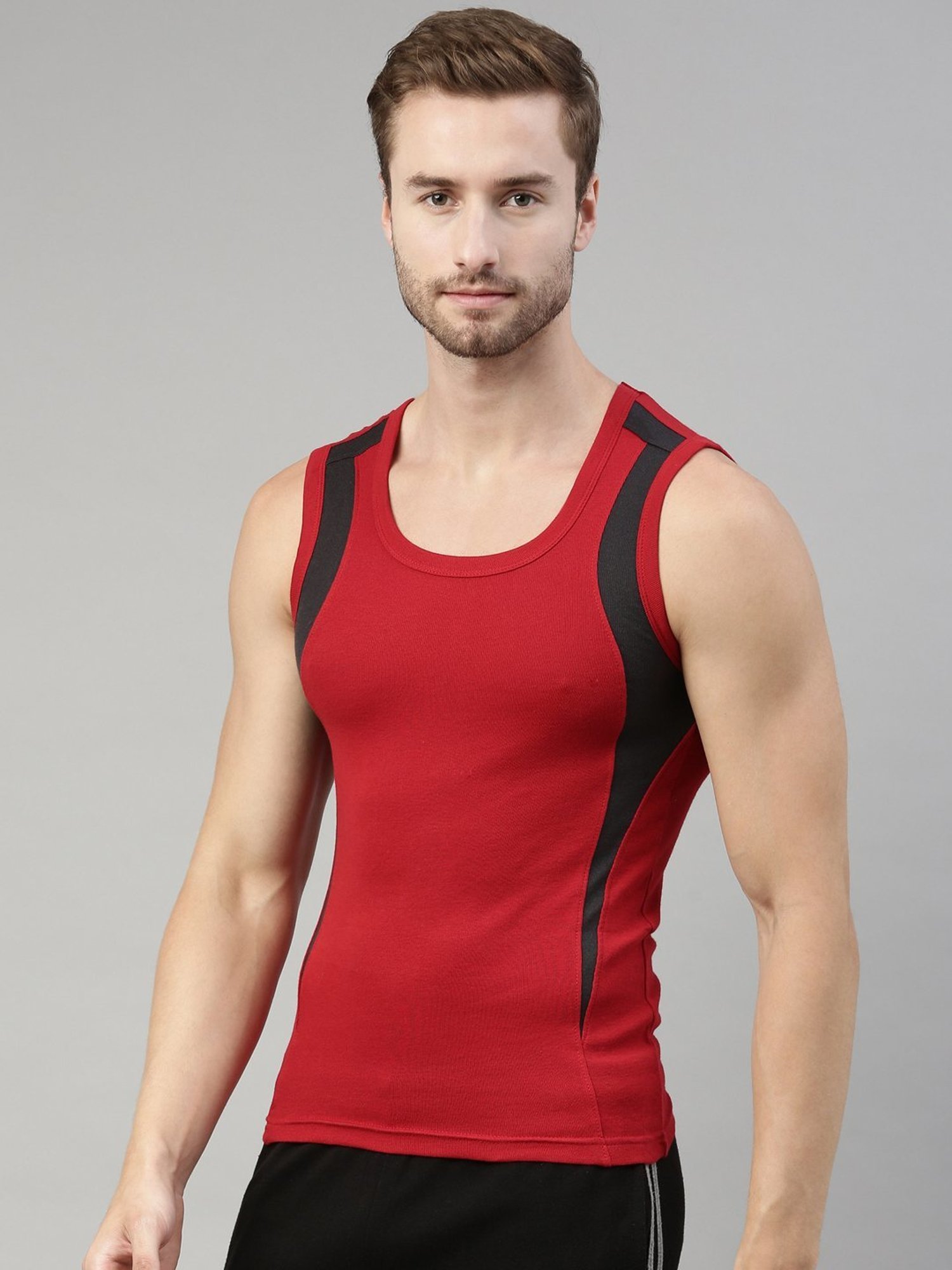 Dixcy Scott Originals Red Cotton Regular Fit Vest