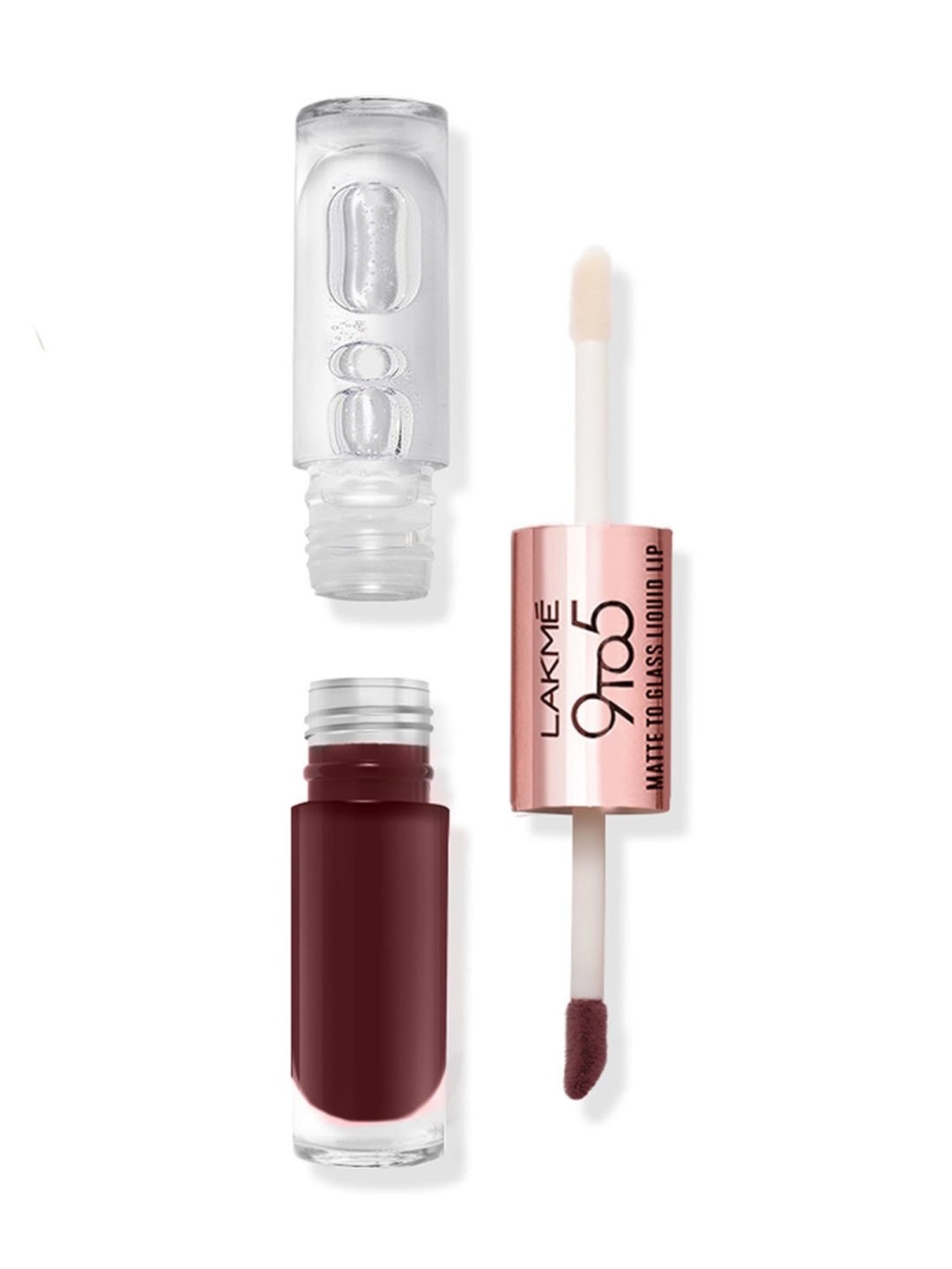 Lakme 9 To 5 Matte To Glass Liquid Lip Nut Roast - 7.6 ml