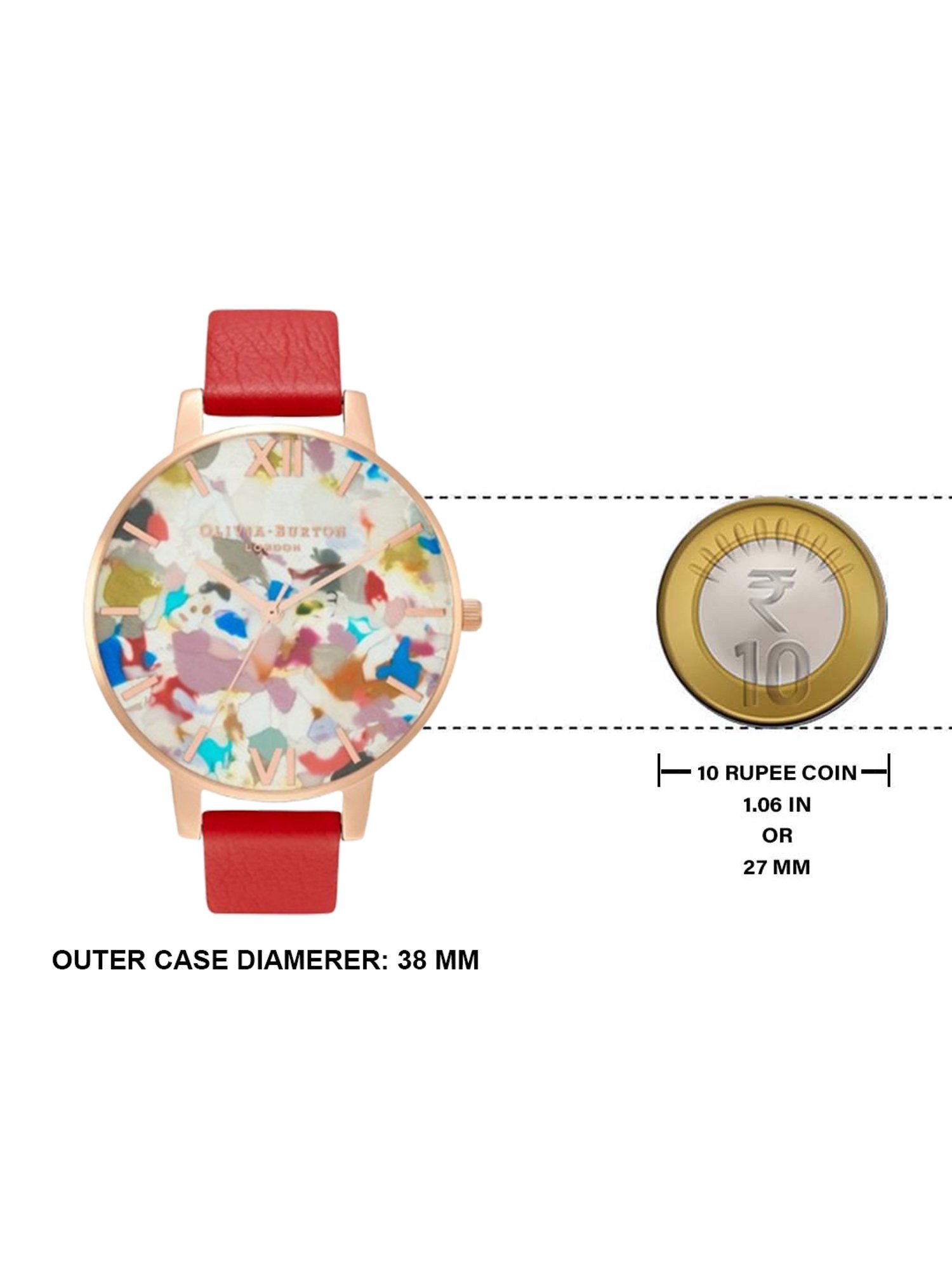 Olivia Burton OBGSET152 Pop Art Analog Watch for Women With Interchangeable Strap