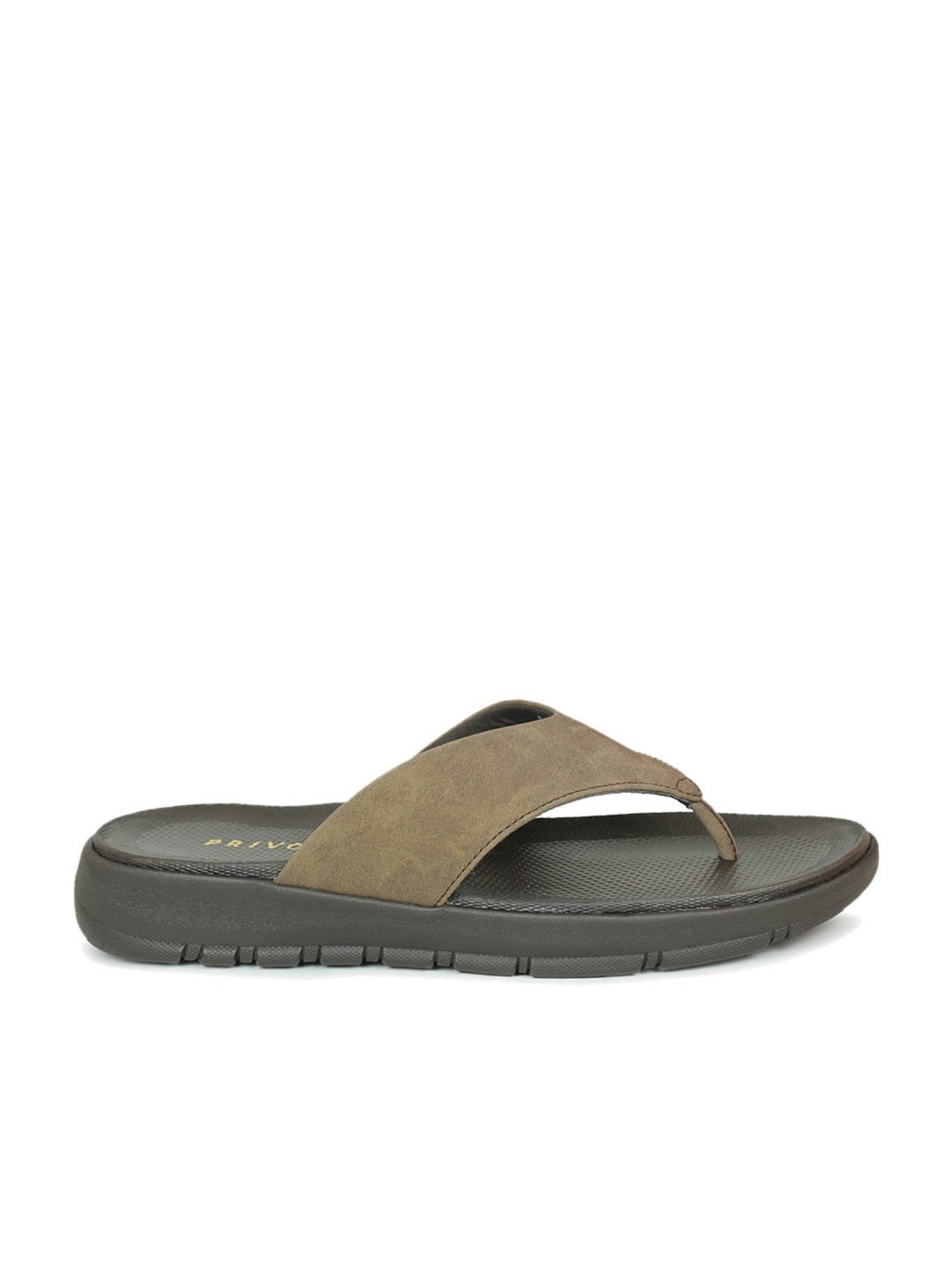 Privo by Inc.5 Men's Folded Brown Thong Sandals