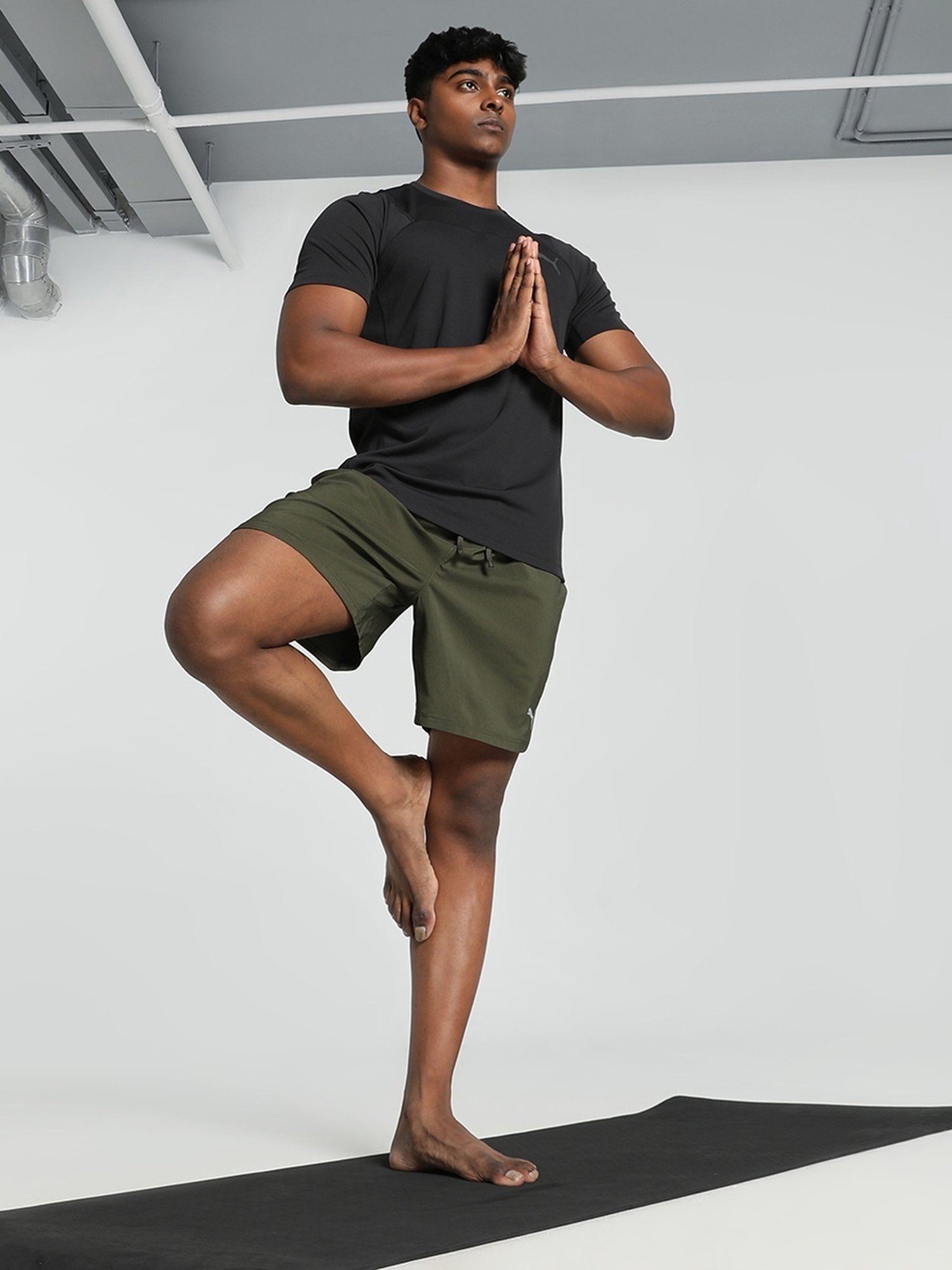 Puma Green Regular Fit Sports Shorts