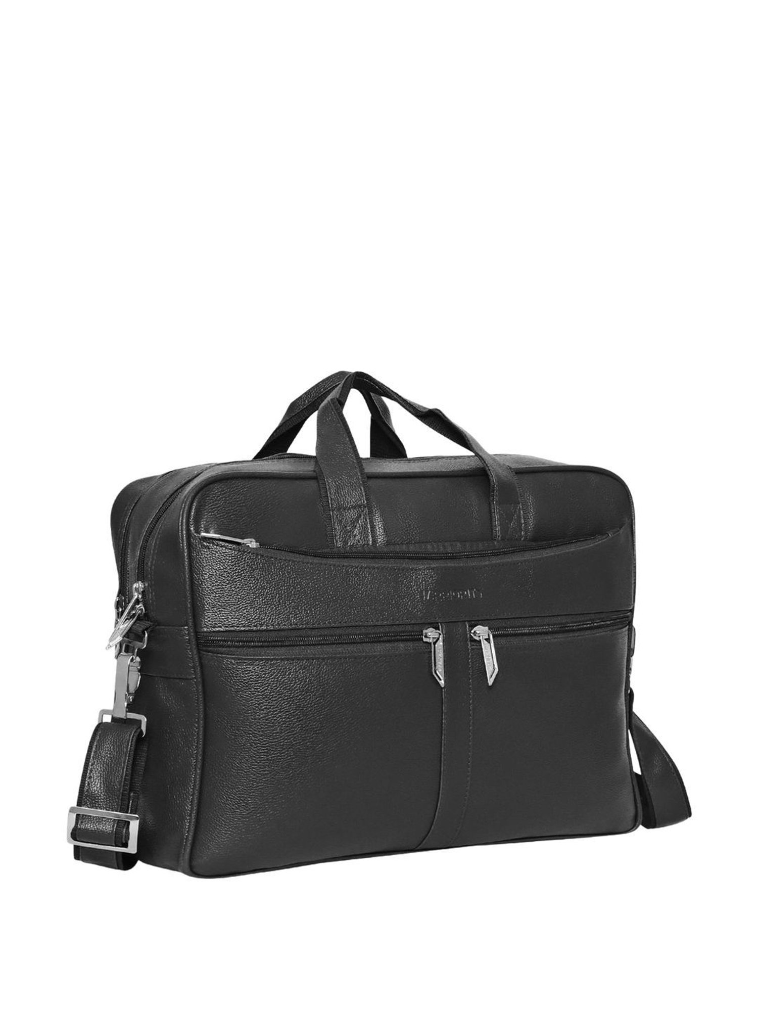 Priority Black Synthetic Large Messenger Bag
