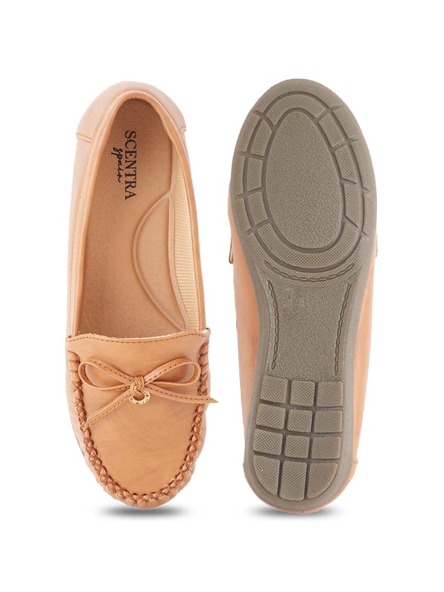 Scentra Women's Tan Casual Moccasins