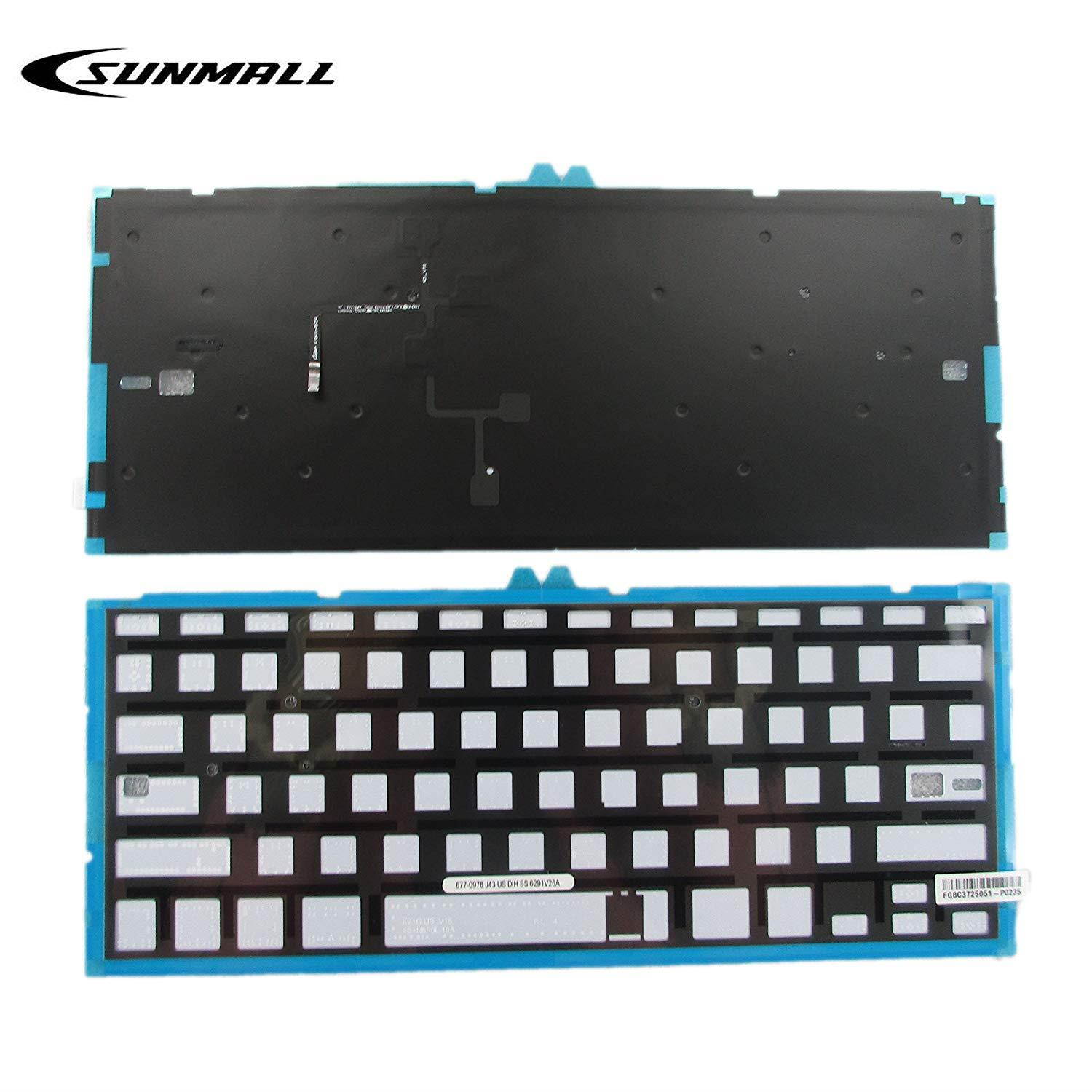 SUNMALL Backlight Backlit keyboard replacement for Apple Macbook Air 13" A1369 (2011) A1466 (2012-2015) MJVE2LL/A MD760LL/A MC965LL/A MD231LL/A MJVG2LL/A Series Laptop Keyboard (6 Months Warranty)
