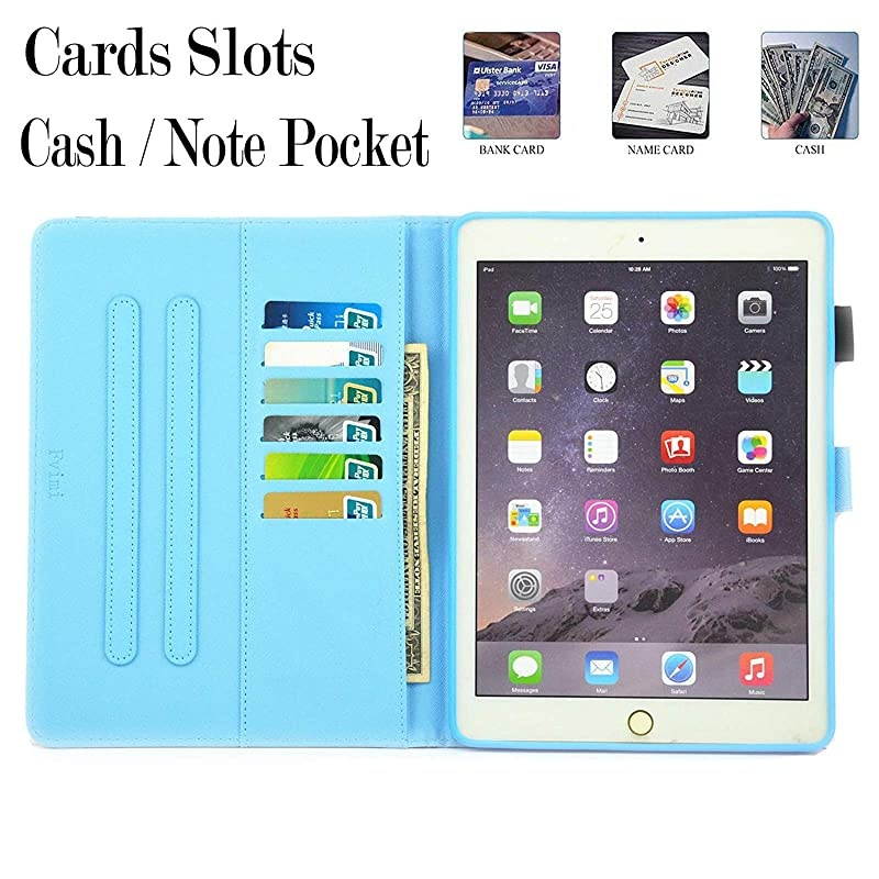 iPad Mini Case, iPad Mini 2/3 Case, iPad Mini 4 Case, iPad Mini 5 Case,  Multi-Angle Viewing Folio Smart Leather Cover with Auto Sleep/Wake for 7.9" Apple iPad Mini 1/2/3/4/5, Beach