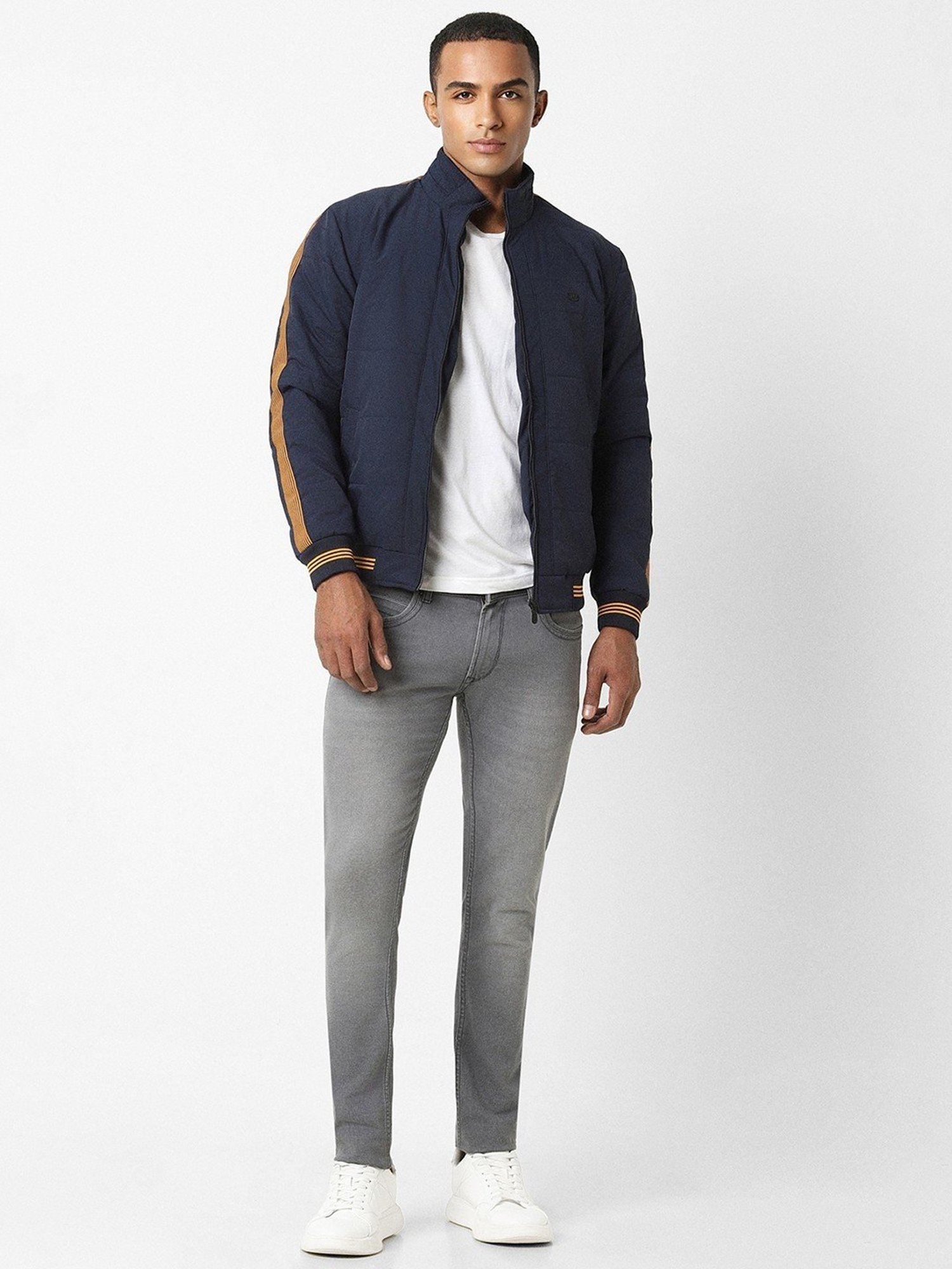 Hummel Grey Regular Fit Bomber Jacket