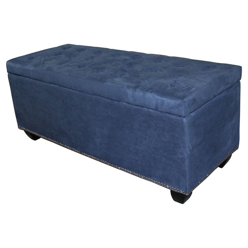 Tufted Storage Bench 18" - Blue - Ore International