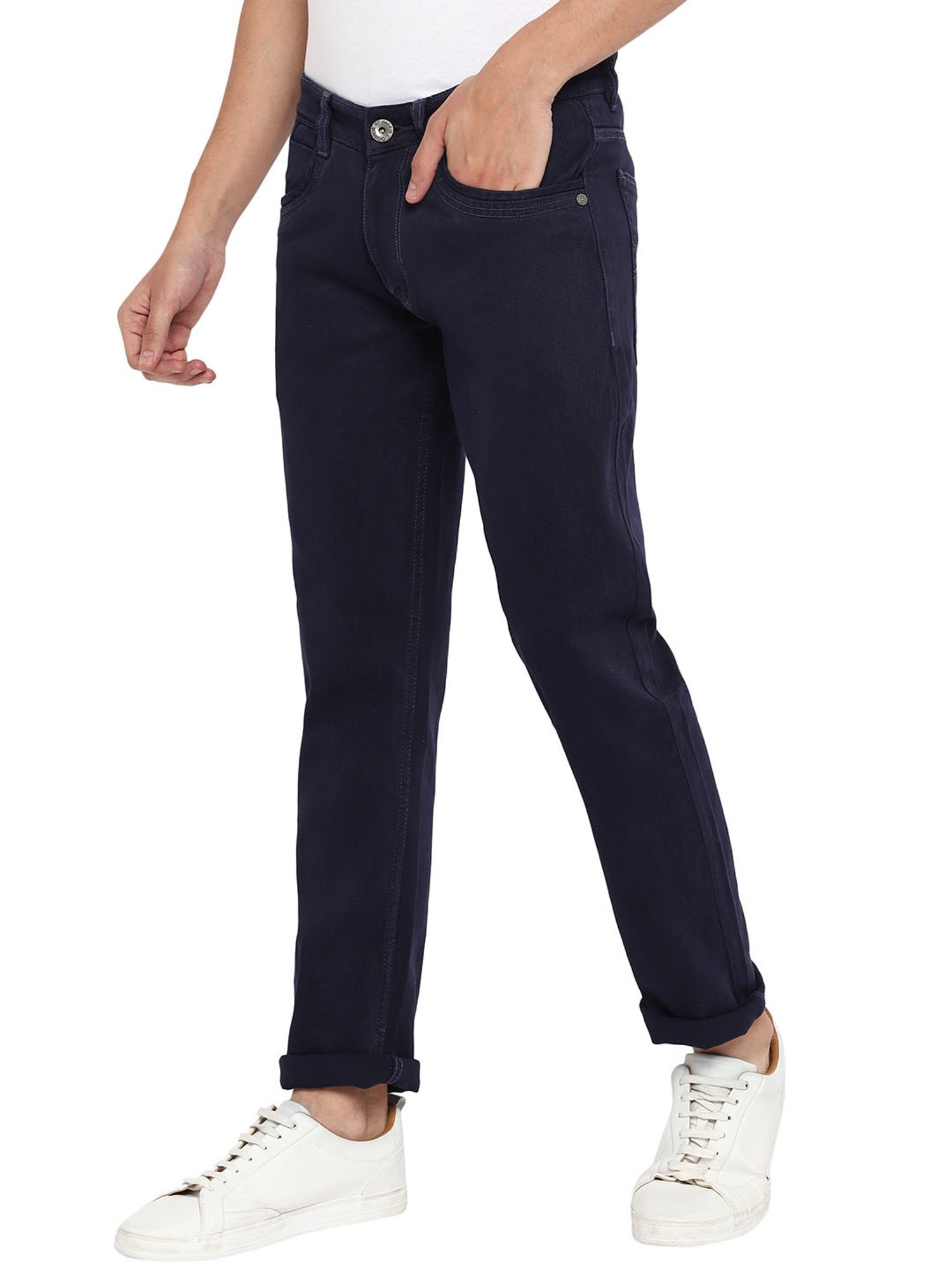 Allen cooper Blue Regular Fit Jeans