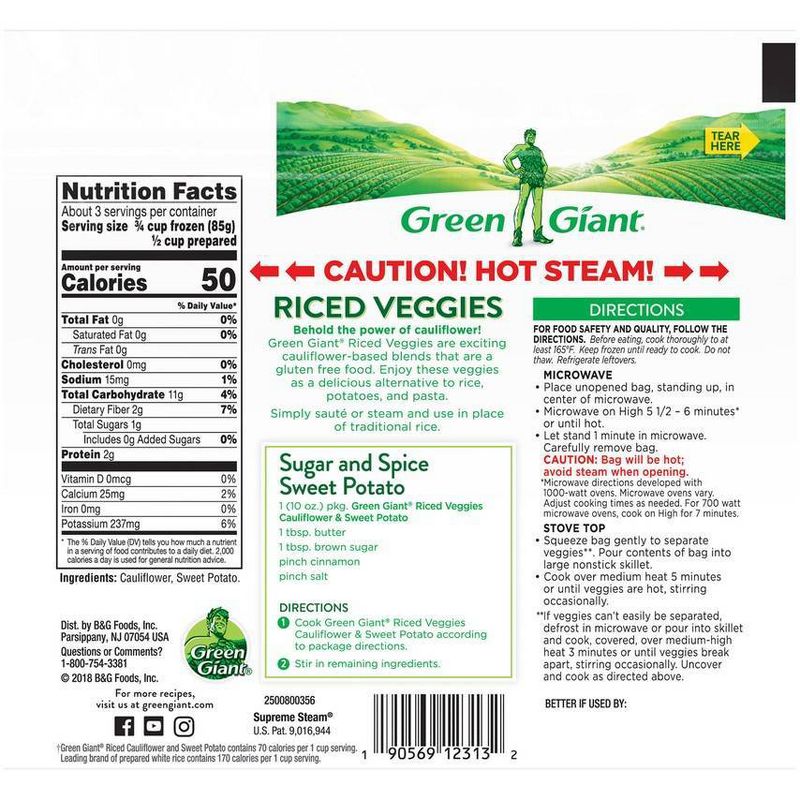 Green Giant Cauliflower & Sweet Potato Riced Frozen Veggies - 10oz